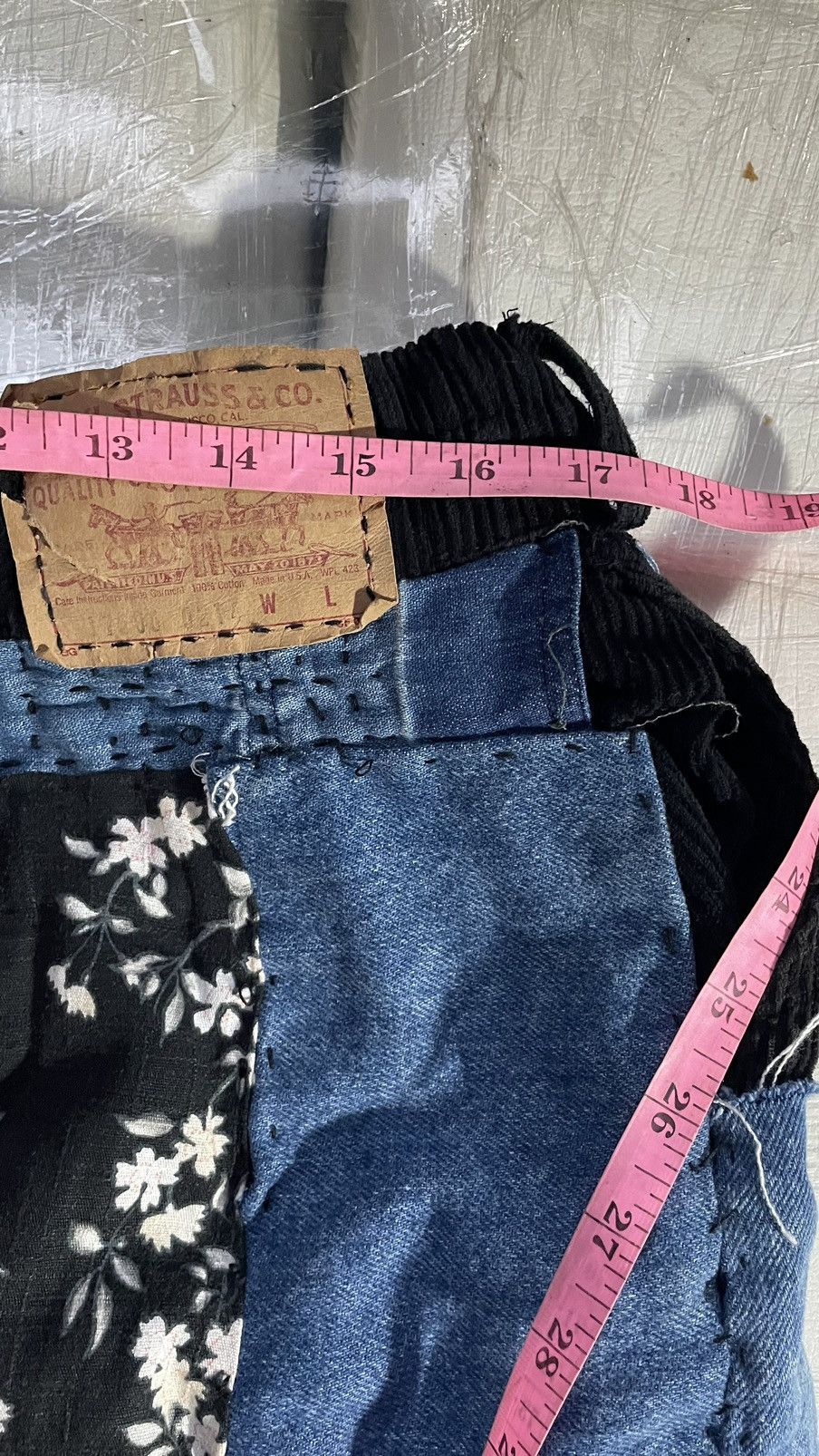Handmade Sashiko Boro wide leg Handmade Japan USA Fabric Size US 34 / EU 50 - 11 Thumbnail