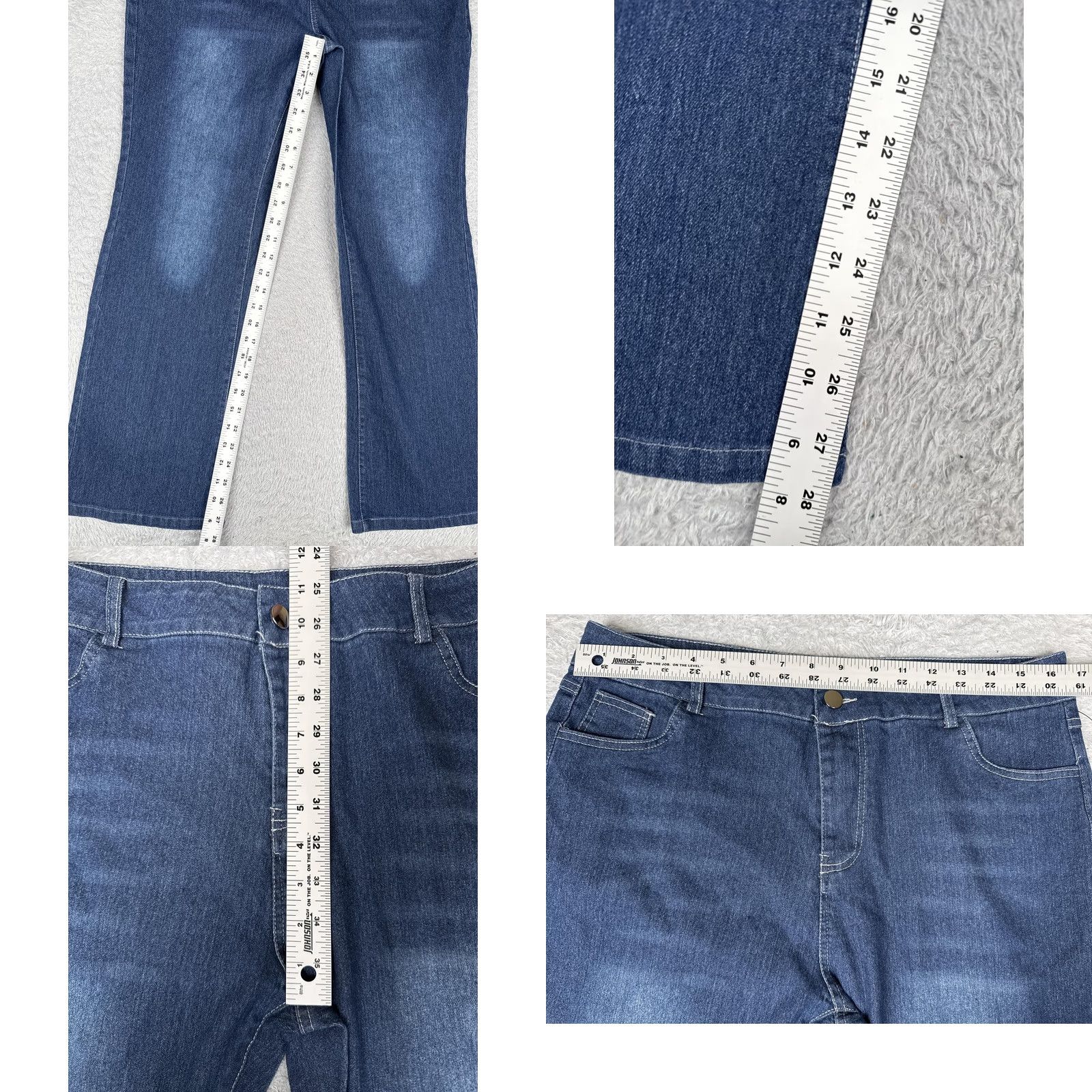 Vintage Jeans Womens 8 Regular Blue Bootcut Medium Wash High Rise Stretch Denim 32X29 Size 30" / US 8 / IT 44 - 8 Thumbnail