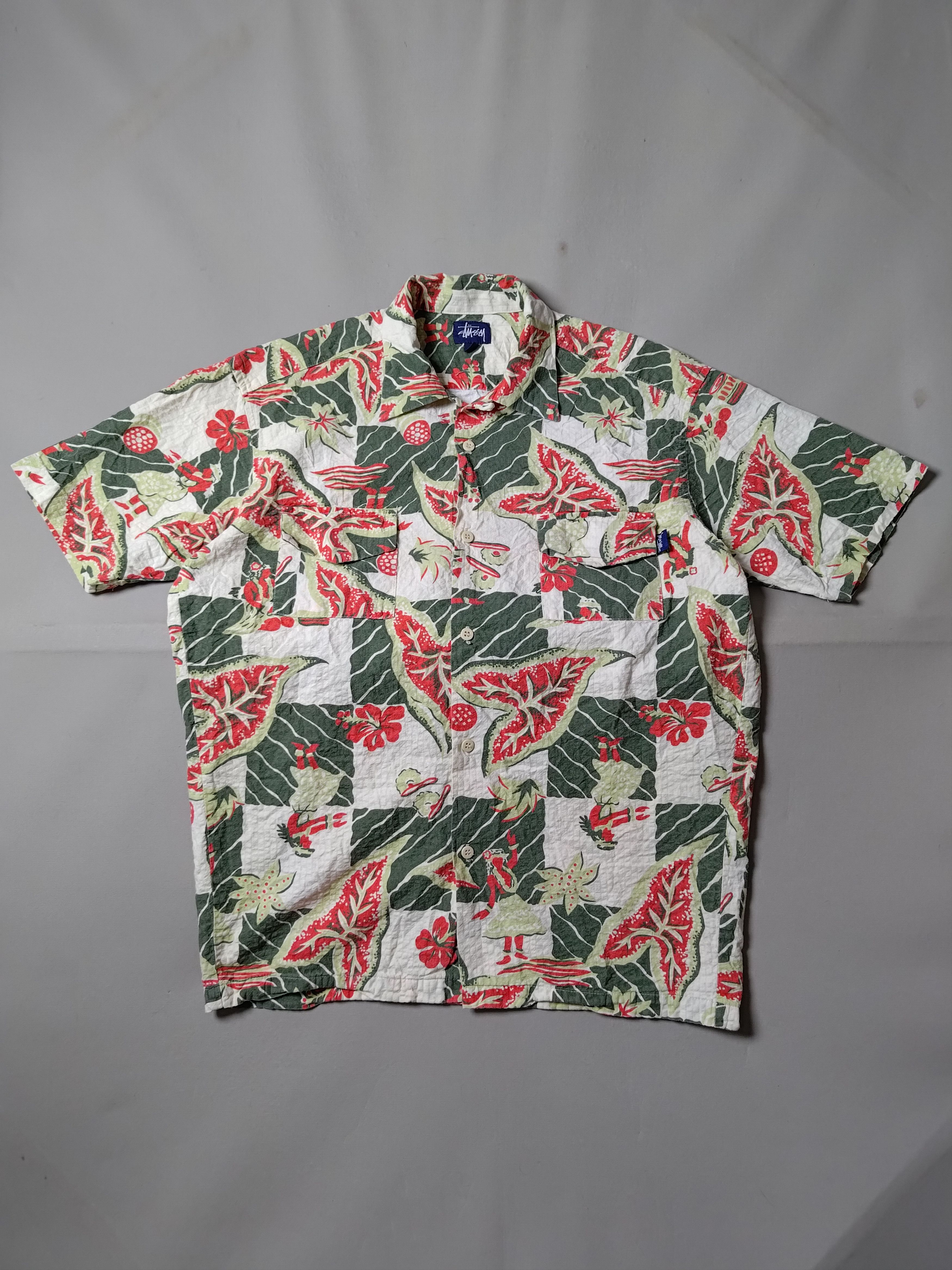 90s Stussy Aloha Shirt 90s Stussy Hawaiian Shirt VOSTOK