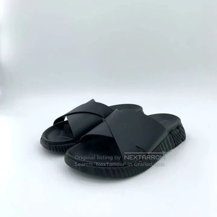 Hermes Hermes Size 43 Infra Black Casual Flat Slides. Size US 10 / EU 43 - 1 Thumbnail