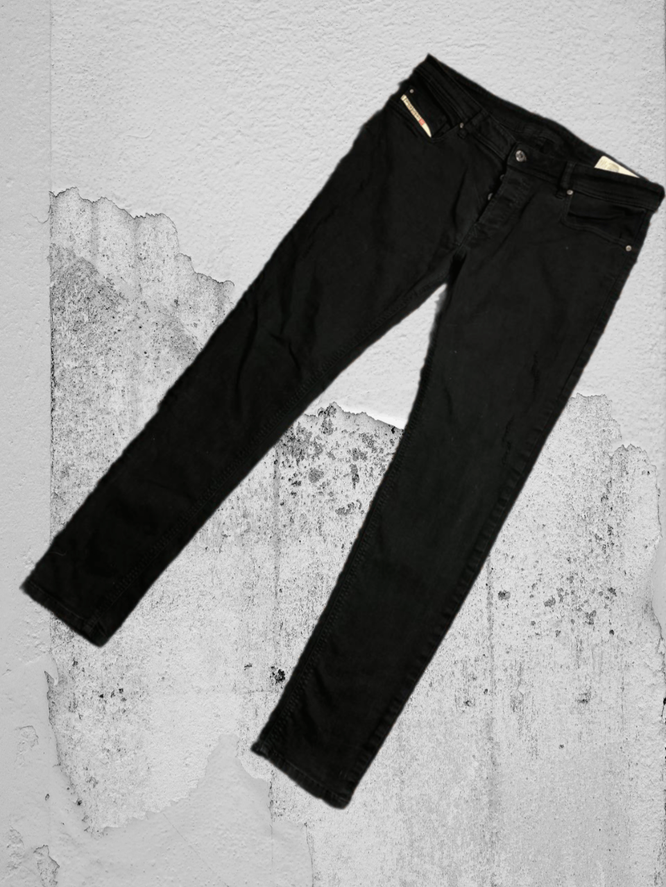 Diesel × Vintage Vintage Y2K Diesel Washed Distressed Denim Jeans Slim Size US 33 - 1 Thumbnail