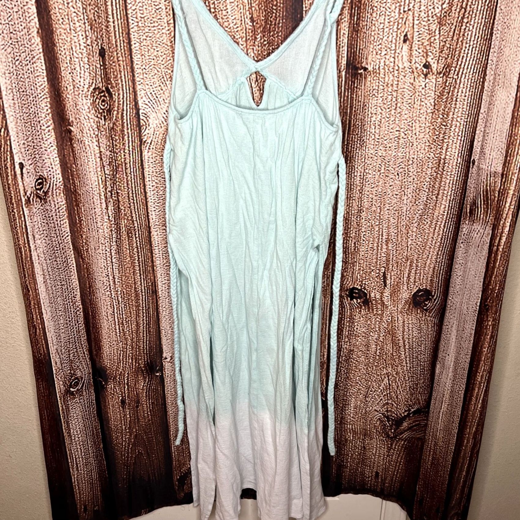 Asos VINTAGE ASOS Womens Green Teal White Dress 14 Maxi Casual Party Beach Size XL / US 12-14 / IT 48-50 - 4 Thumbnail