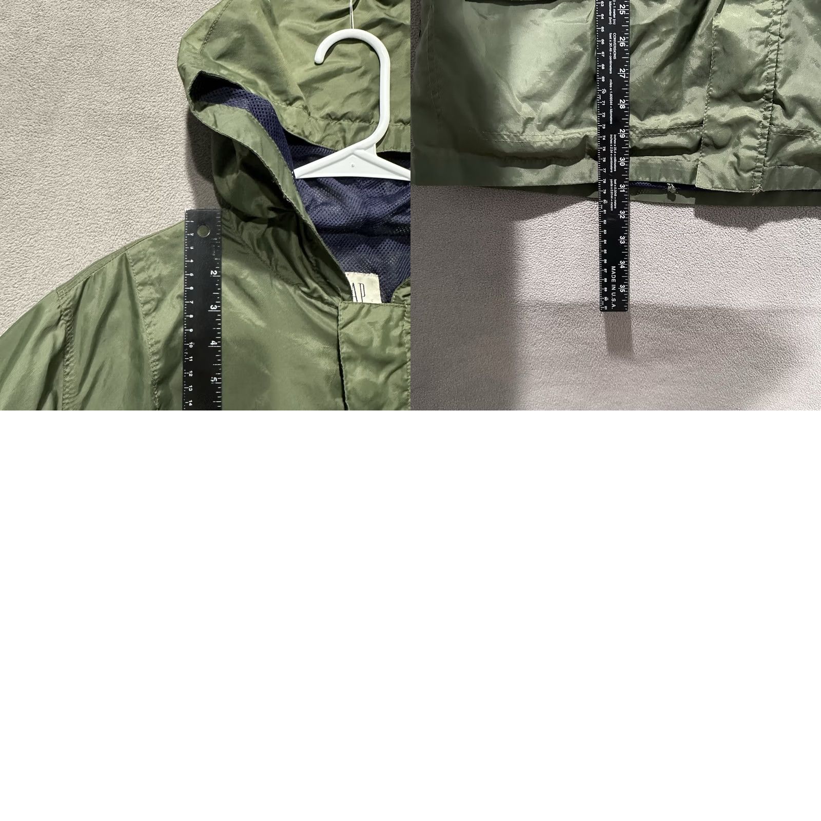 Gap VINTAGE Gap Jacket Mens Small Military Green Nylon Windbreaker Hooded GUC Size US S / EU 44-46 / 1 - 9 Thumbnail