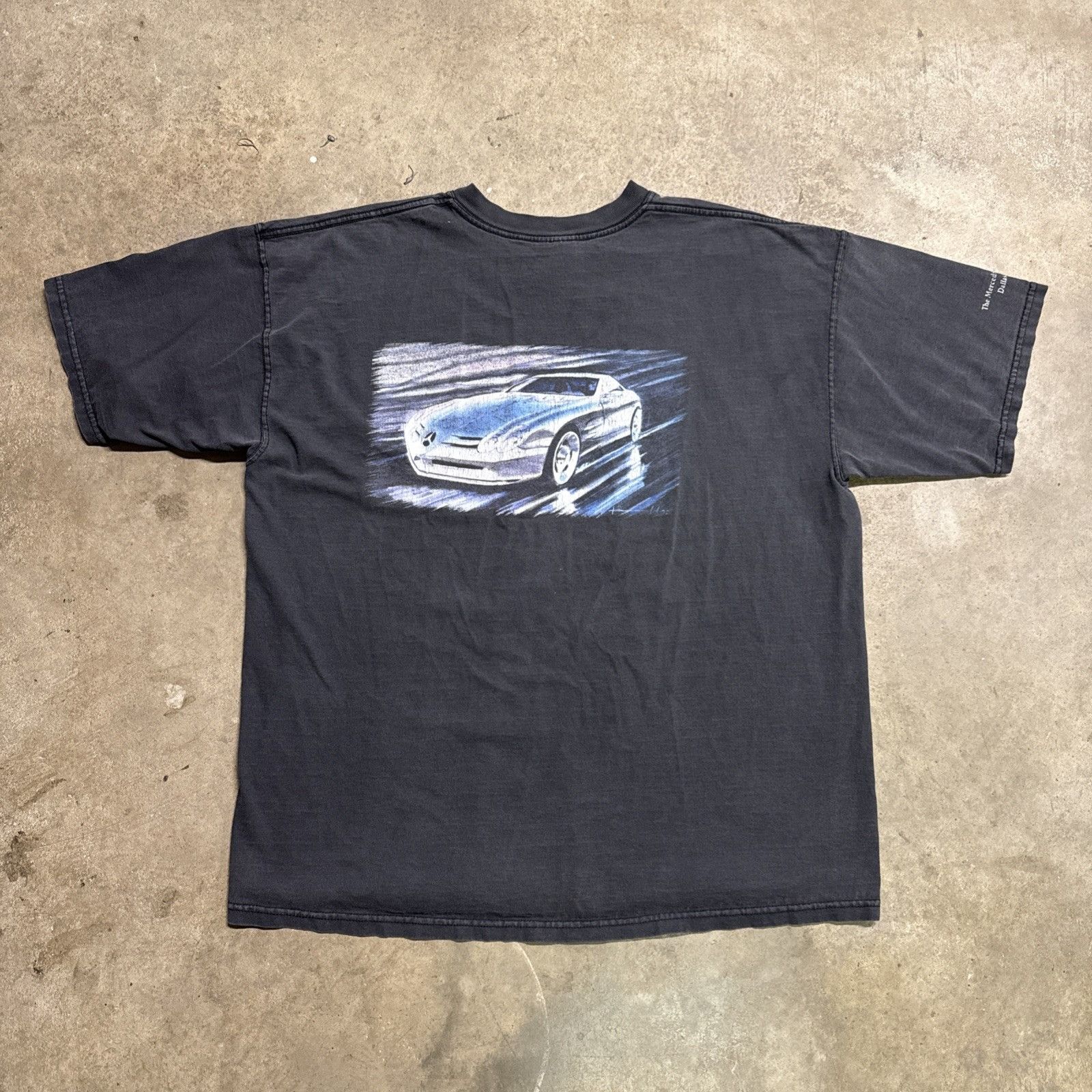 Vintage Mercedes Benz Shirt Mens XL Black 90s Racing E Class