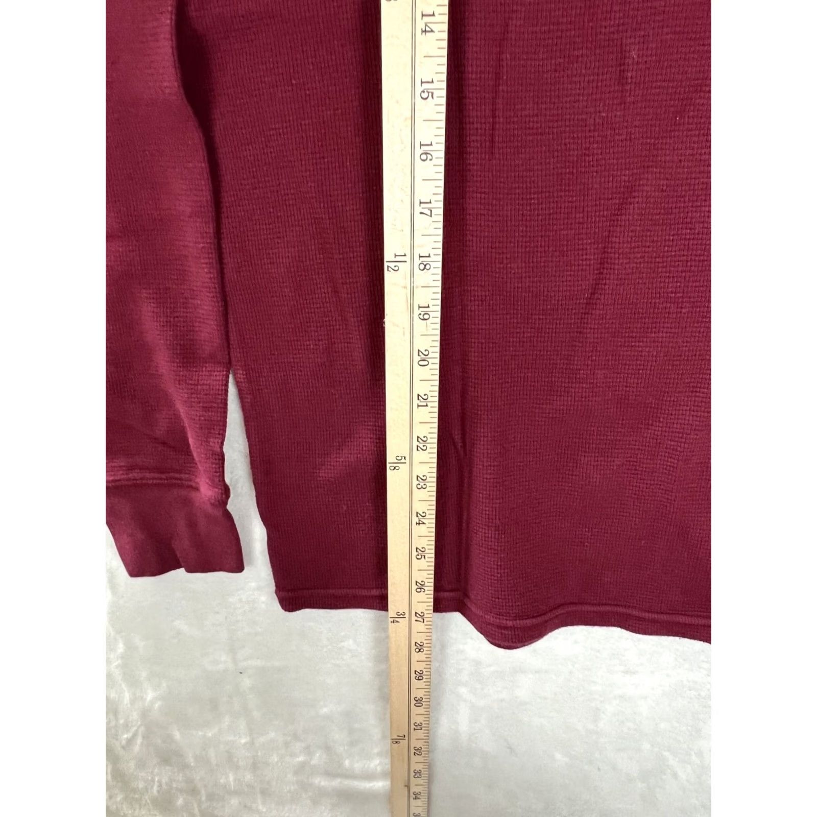 Polo Ralph Lauren Polo Ralph Lauren Thermal Sweater Mens Large Red Crew Neck Waffle Pony Logo Shirt Size US L / EU 52-54 / 3 - 4 Thumbnail