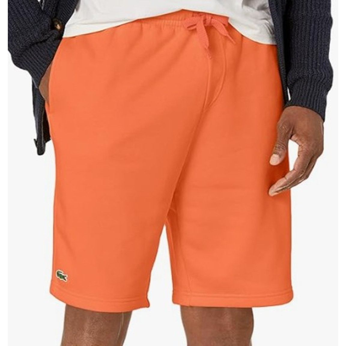Lacoste Lacoste Men's Sport Tennis Fleece Short, Mandarin Orange M Size US 31 - 1 Thumbnail