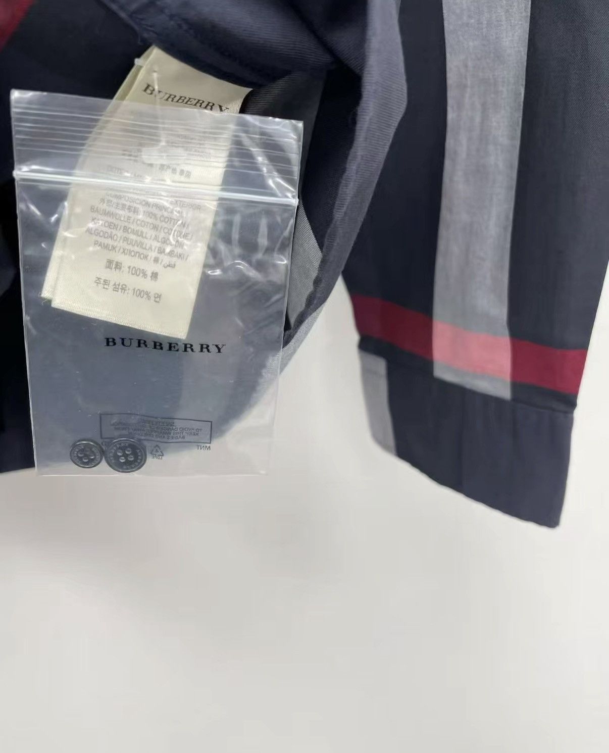 Burberry BURBERRY 100% Cotton Long Sleeve Shirt J30 Size US XXL / EU 58 / 5 - 6 Thumbnail