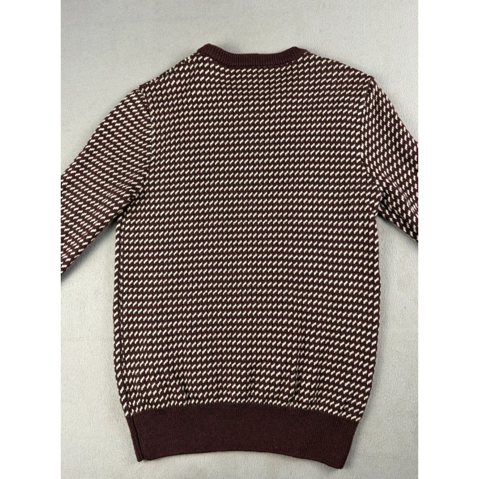 Vintage Spier & Mackay Sweater Women’s XL Burgundy 100% Merino Wool Birdseye Mock Neck Long Sleeve Pullover Lightweight Women’s Size XL Size XL / US 12-14 / IT 48-50 - 4 Thumbnail