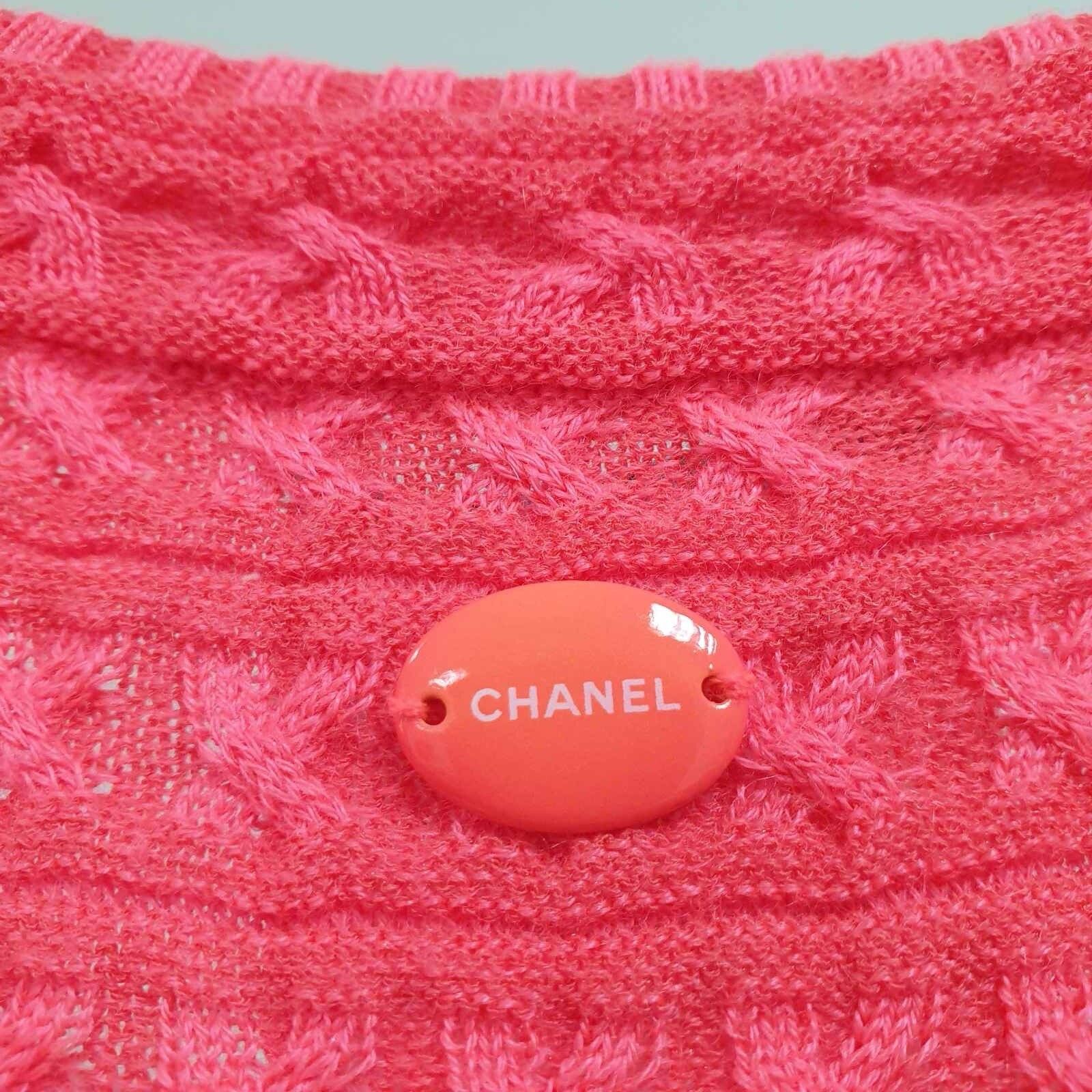 Chanel Chanel Pink Textured Knit Dress Sz.36 Size XS / US 0-2 / IT 36-38 - 3 Thumbnail