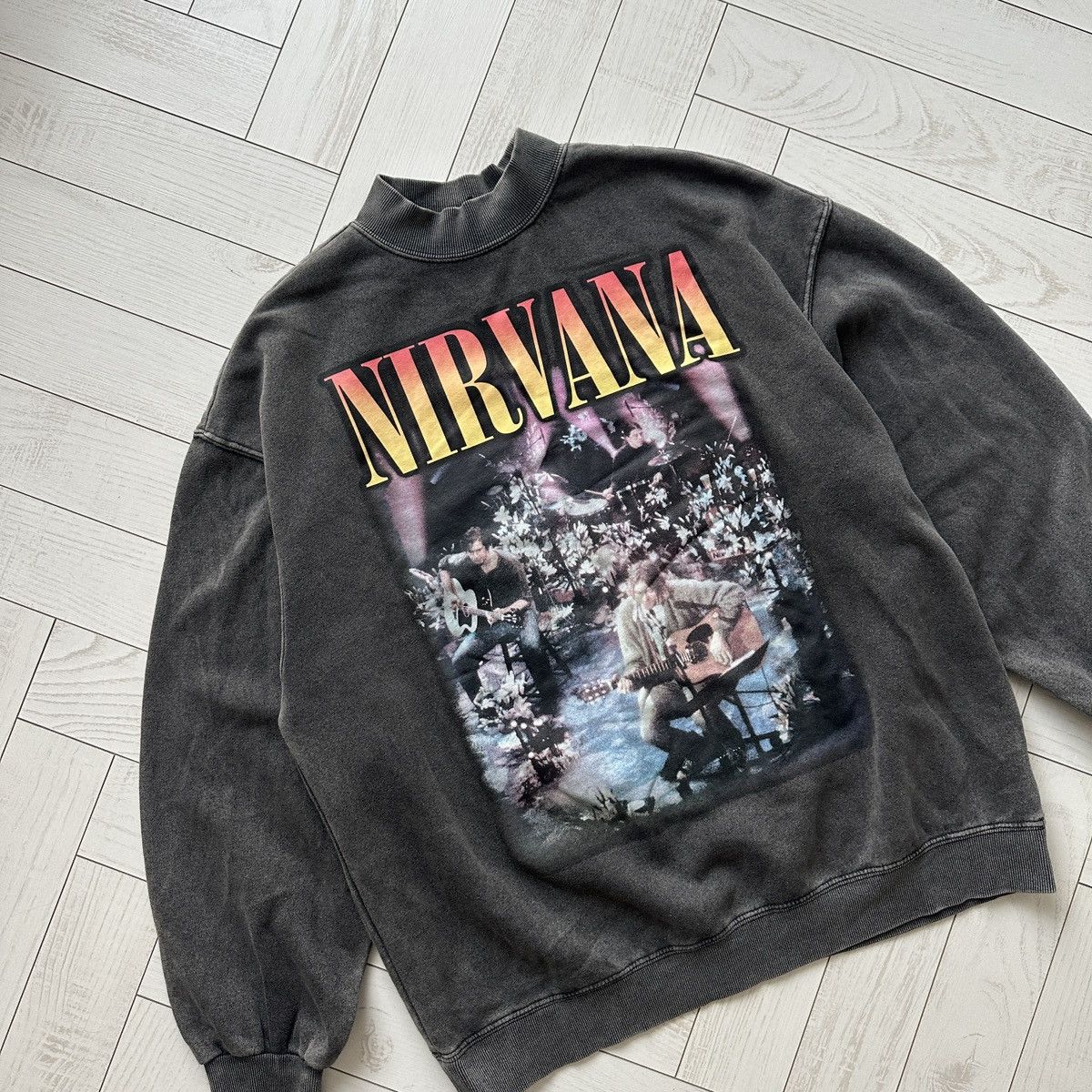 Other Vintage Nirvana Kurt Cobain Unplugged NY Washed Sweatshirt Size M / US 6-8 / IT 42-44 - 4 Thumbnail