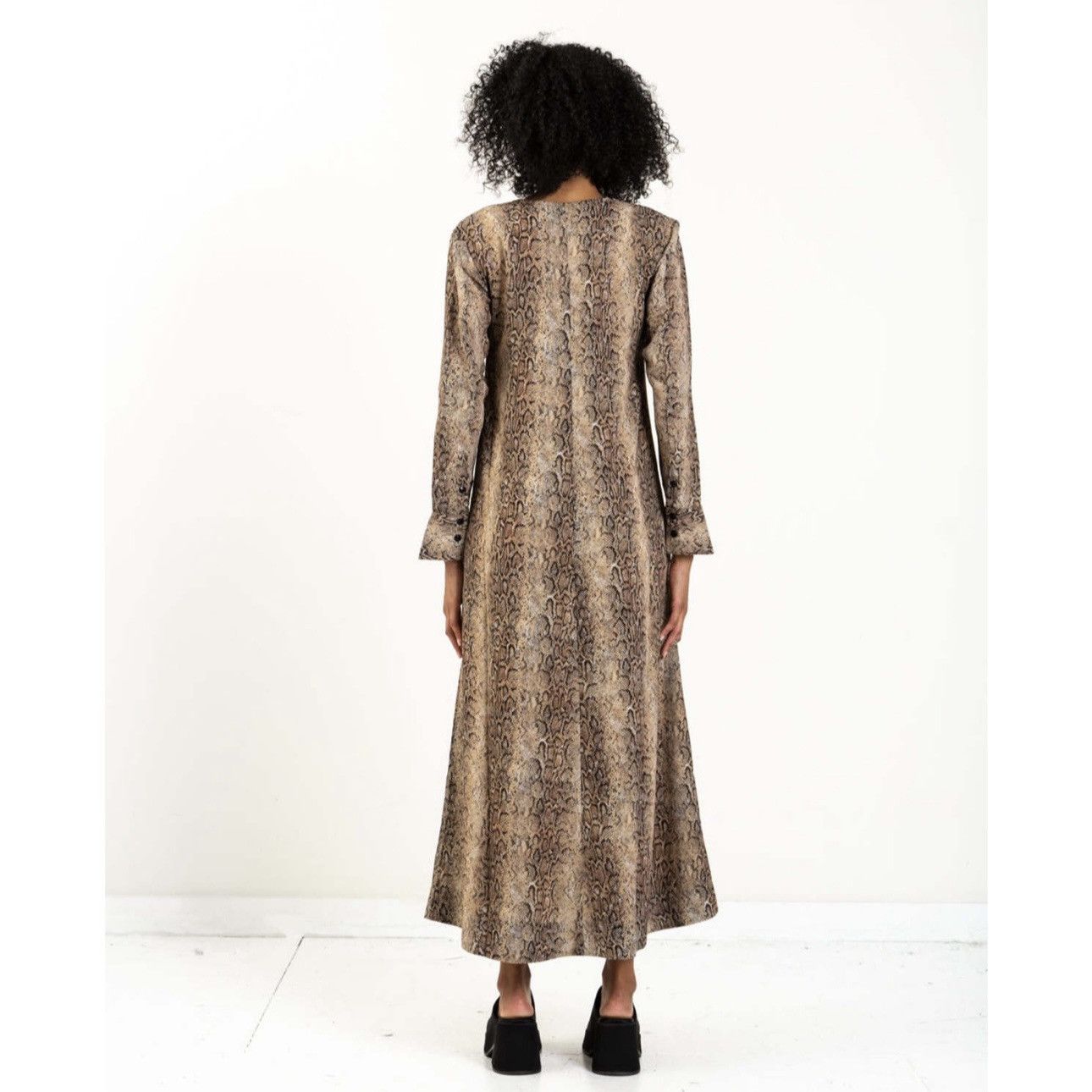 Ganni GANNI Snake Print Starfish Long Sleeve Maxi Dress Size XS / US 0-2 / IT 36-38 - 12 Thumbnail