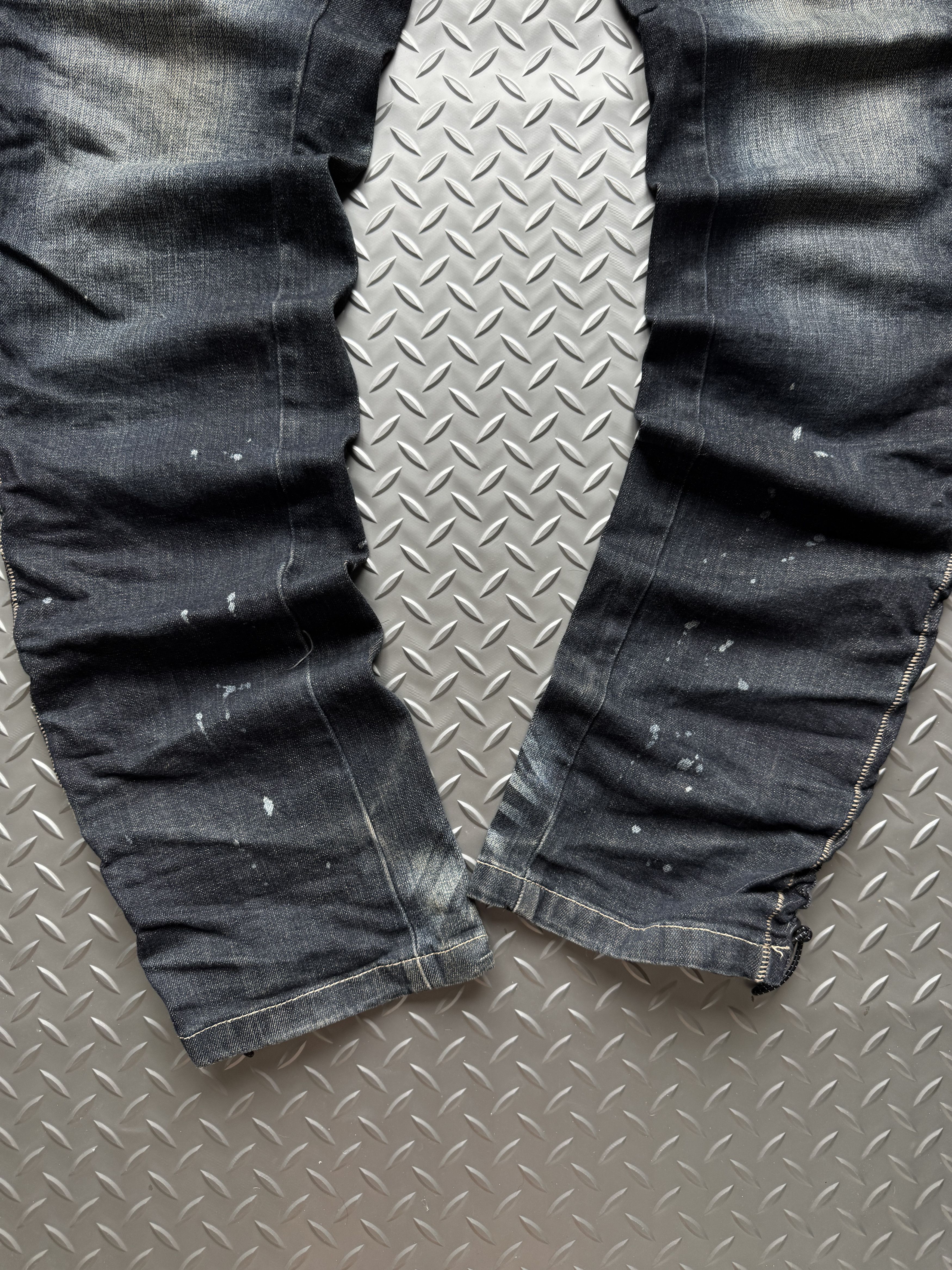 PPFM PPFM Destruct Product Ruched Biker Denim Jeans Size US 33 - 3 Thumbnail