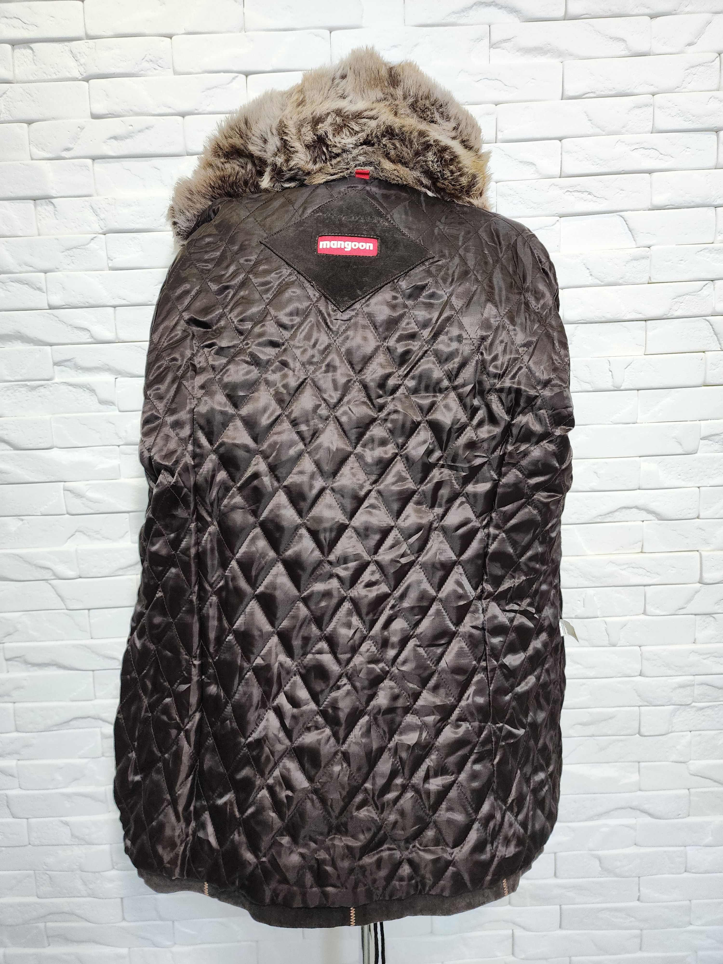 Genuine Leather Brown Suede Leather Jacket: Classic Hooded Design Size XL / US 12-14 / IT 48-50 - 8 Thumbnail