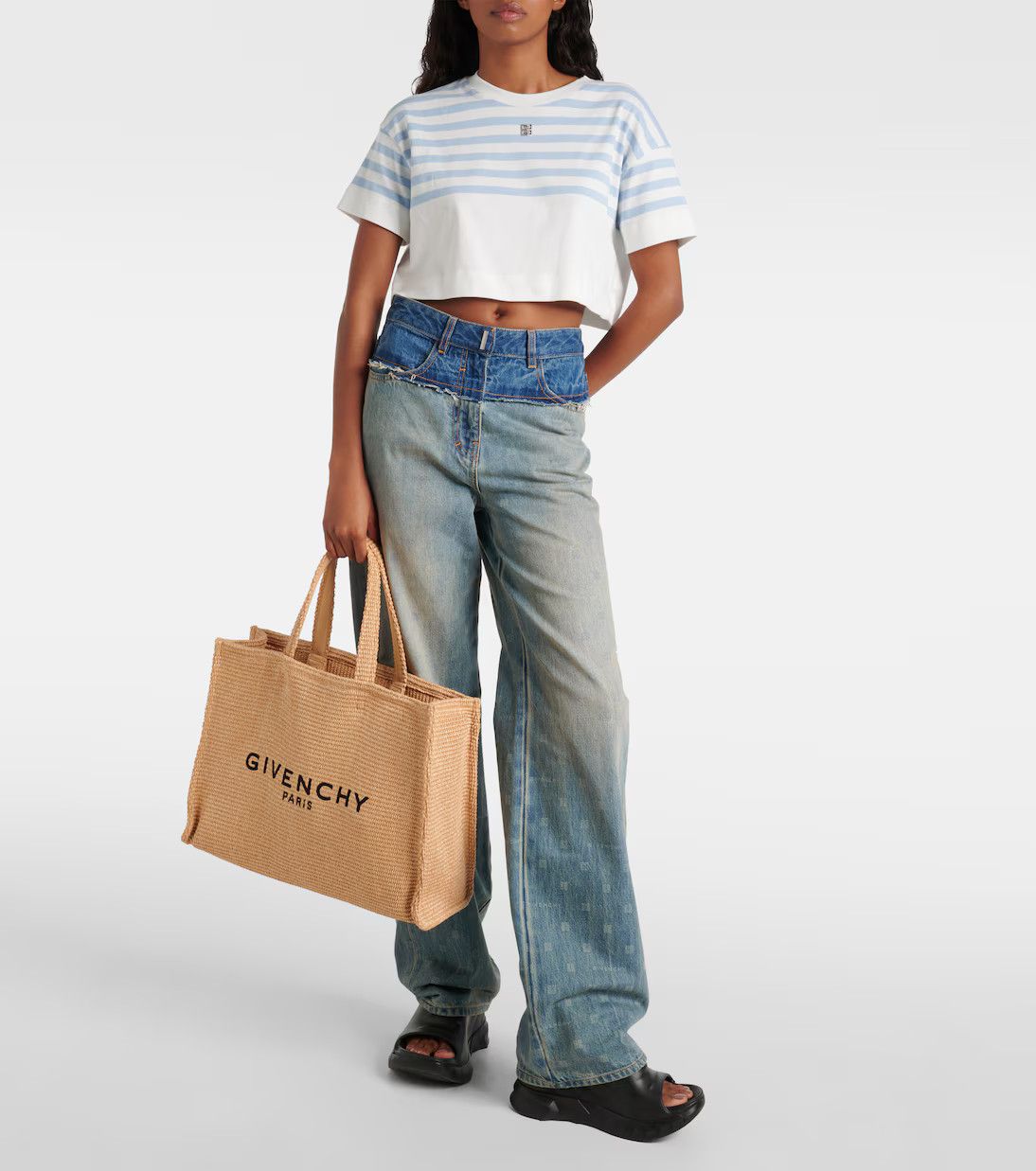 Givenchy o1srvl11e0924 Size: OS / G-Tote Medium Raffia-Tote Bag Size ONE SIZE - 5 Thumbnail