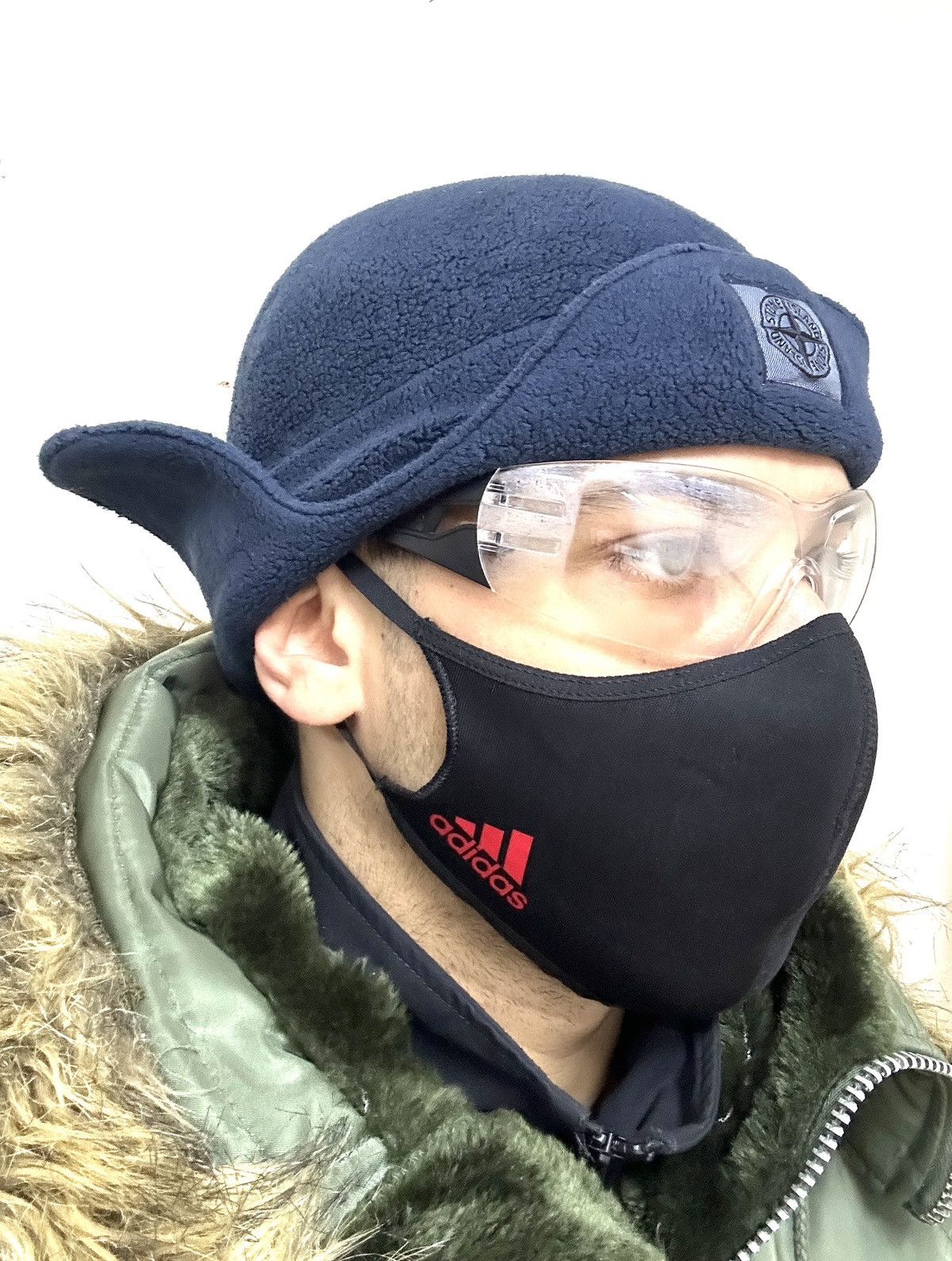 Stone island trupper fleece hat size os