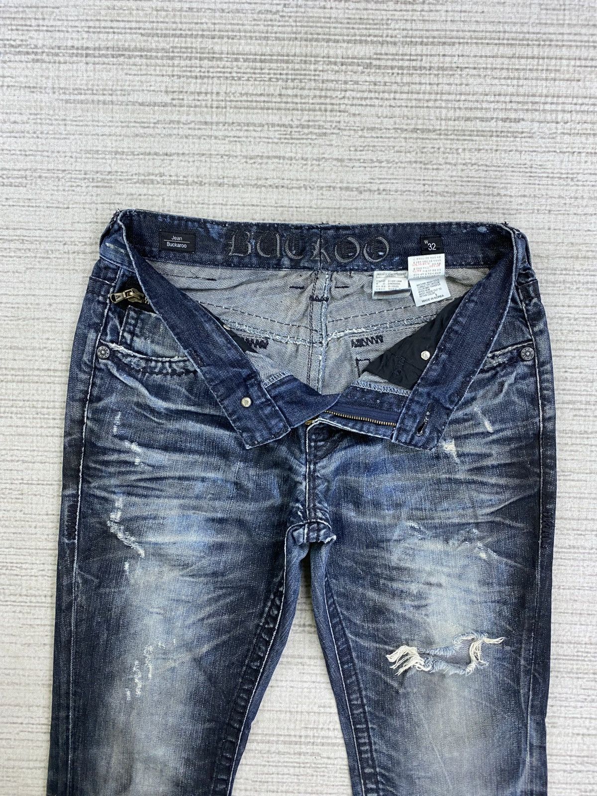 If Six Was Nine 🔥Buckaroo Jeans Distressed Rare Denim Pants Size US 32 / EU 48 - 6 Thumbnail