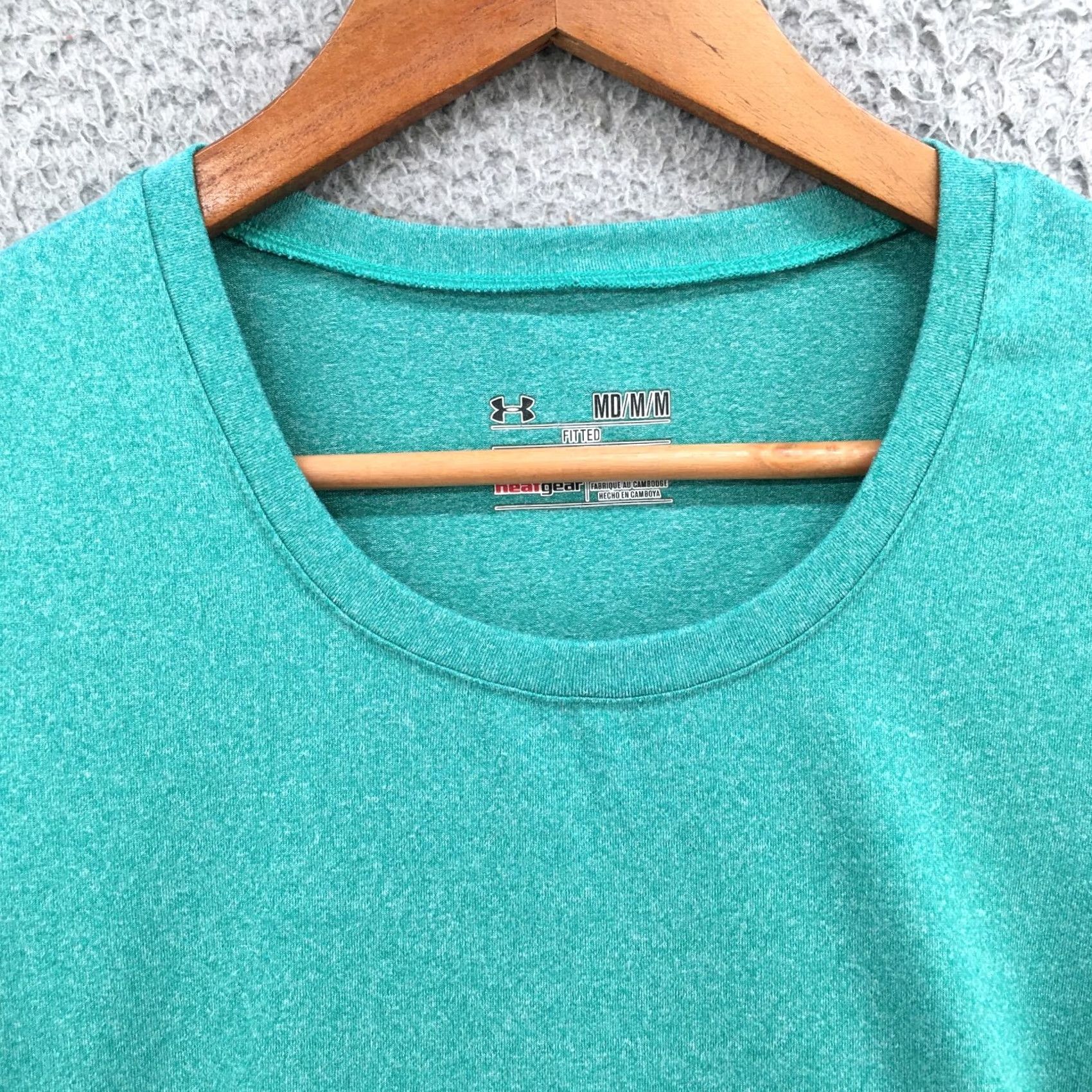 Under Armour Under Armour Activewear T-Shirt Womens M Teal Short Sleeve Crew Neck Logo Print Size M / US 6-8 / IT 42-44 - 3 Thumbnail