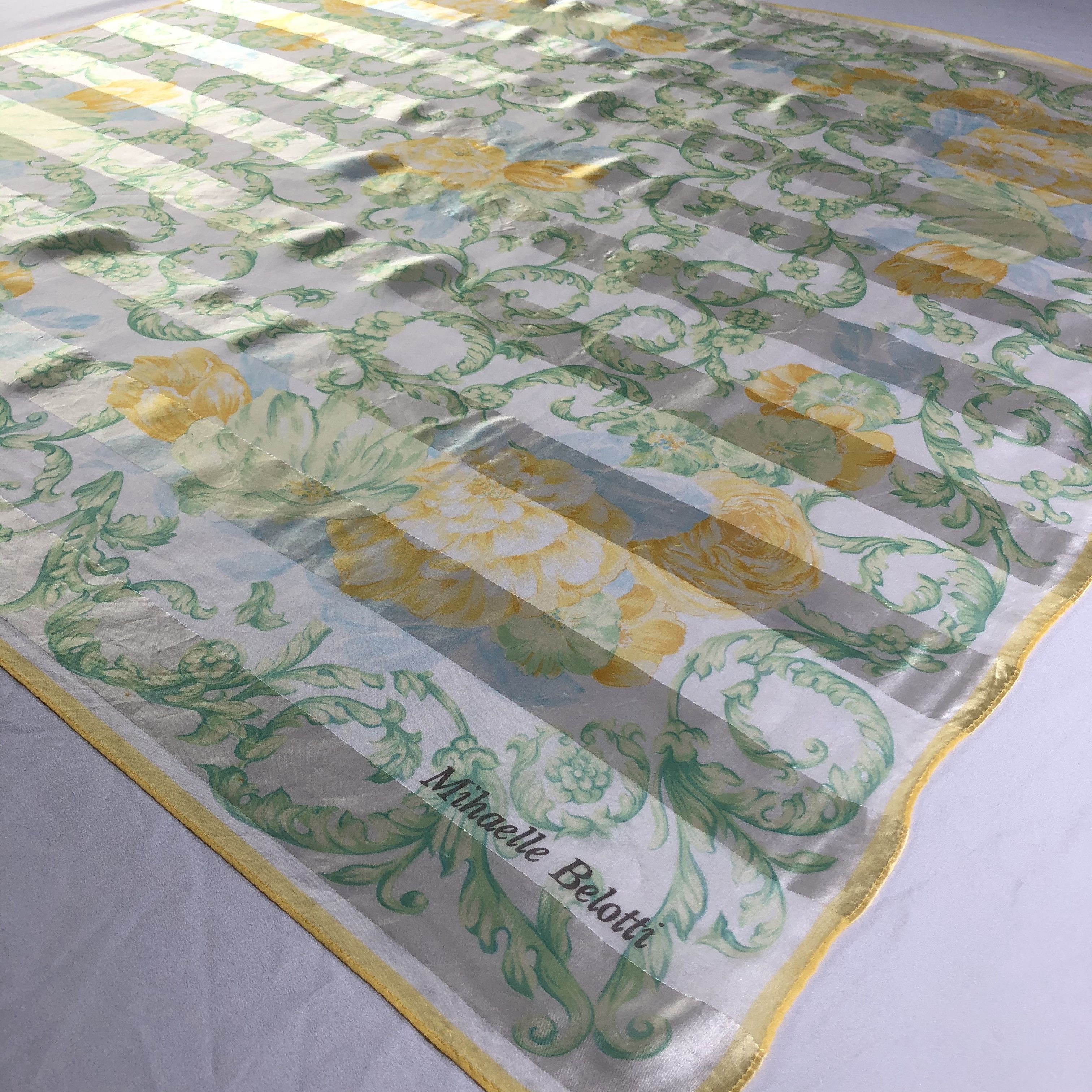 Vintage Vintage Mihaelle Belotti Silk Scarf Size ONE SIZE - 4 Thumbnail