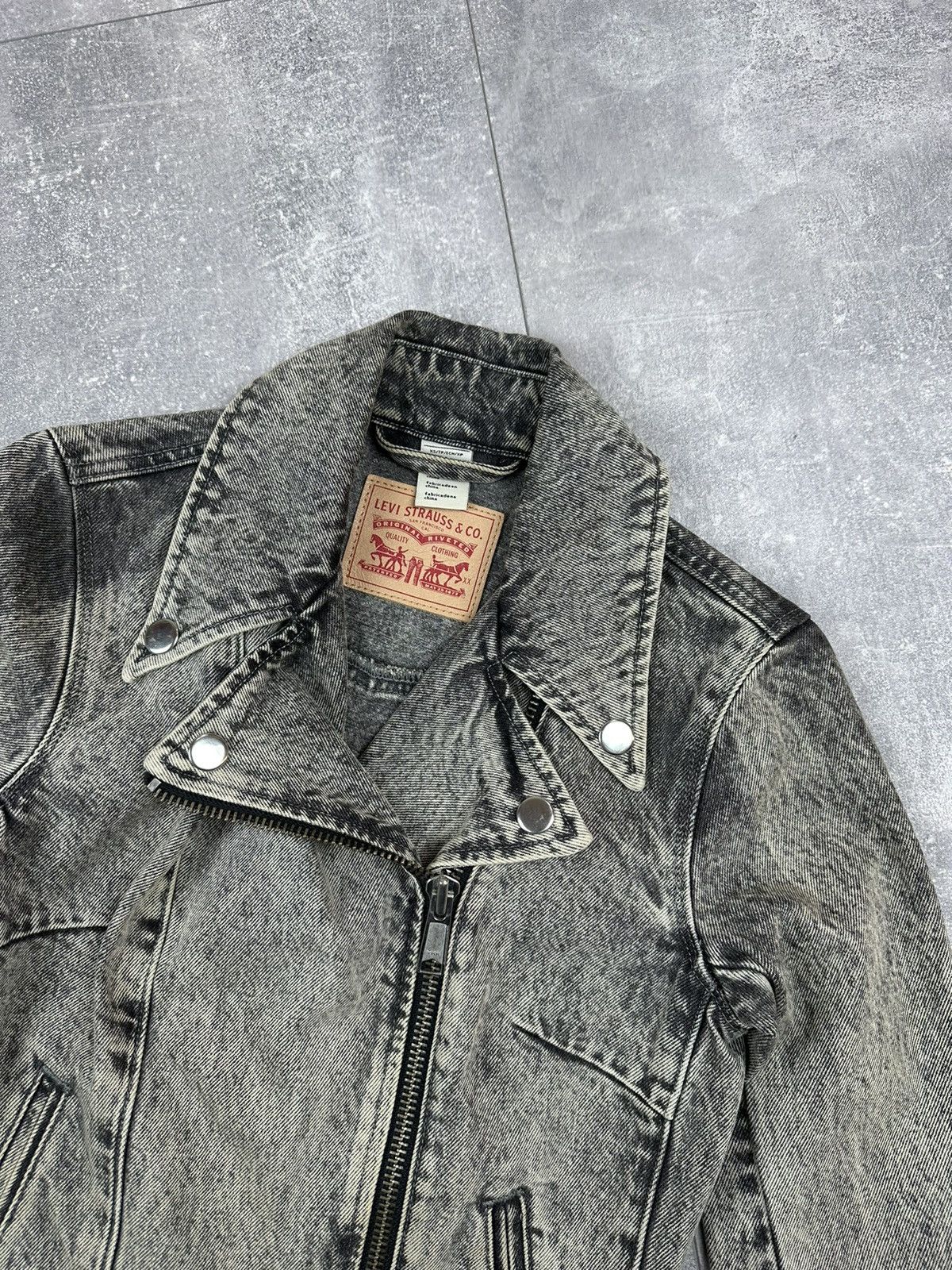 Levi's Levis Women’s Denim Rider Retro Silver Jacket Size XS / US 0-2 / IT 36-38 - 4 Thumbnail