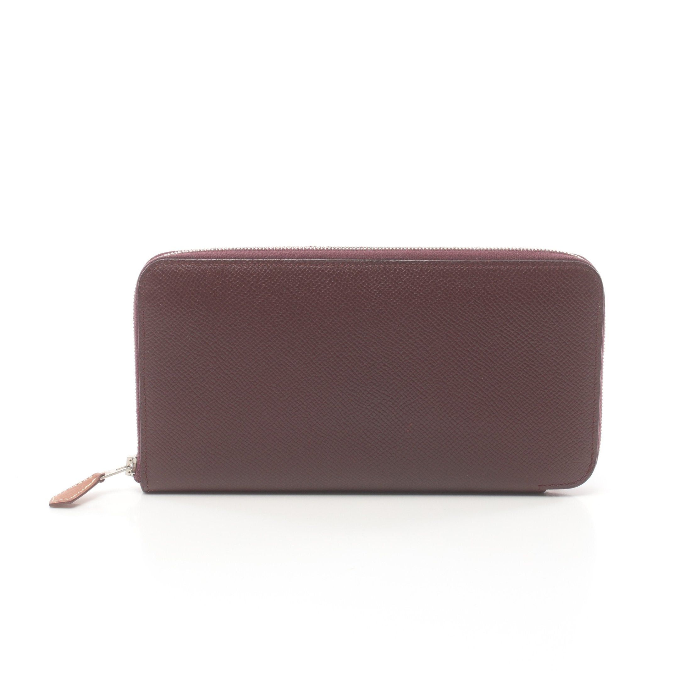 Hermes Hermes Azap Long Silk In Rouge Ash Round Zipper Wallet Veau Epsom Bordeaux Silver Hardware A Stamp Size ONE SIZE - 1 Thumbnail