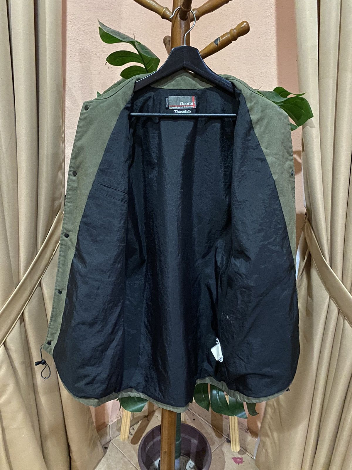 Japanese Brand Doarat Insulated Jacket Thinsulate Olive Green Snap-Up Coat Size US M / EU 48-50 / 2 - 8 Thumbnail