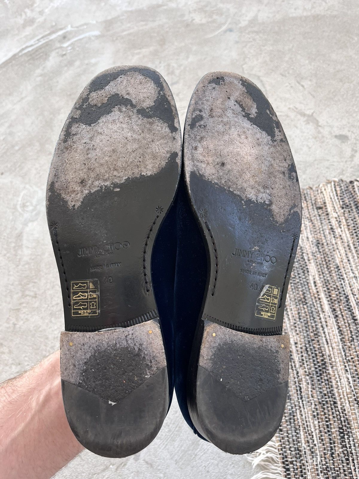 Jimmy Choo Jimmy Choo Loafers Slip-ons Velvet Blue Luxury Y2K Designer Size US 9 / EU 42 - 13 Thumbnail