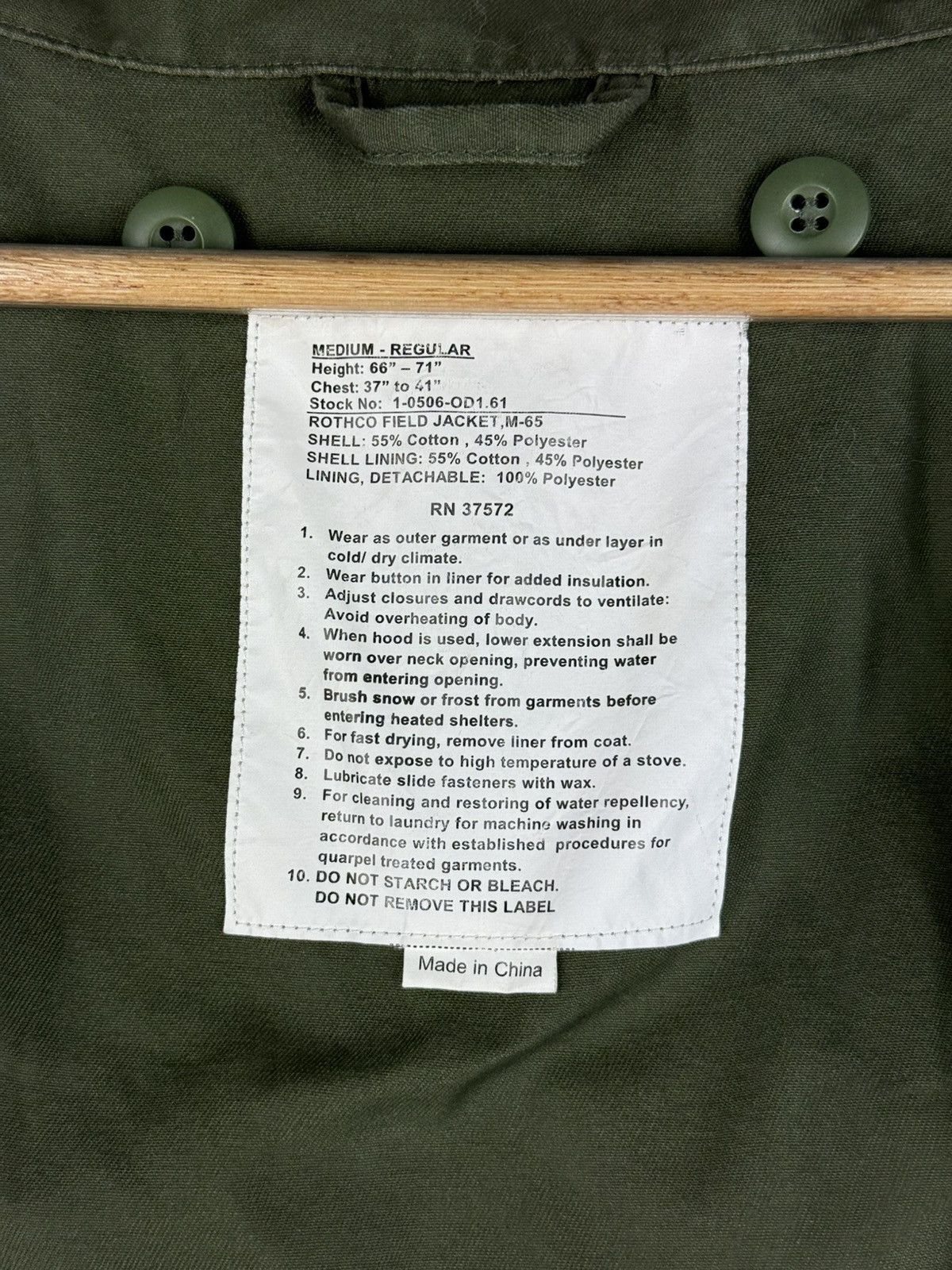 Rothco M-65 Military Field Multipocket Full Zip Jacket Size M Size US M / EU 48-50 / 2 - 22 Thumbnail