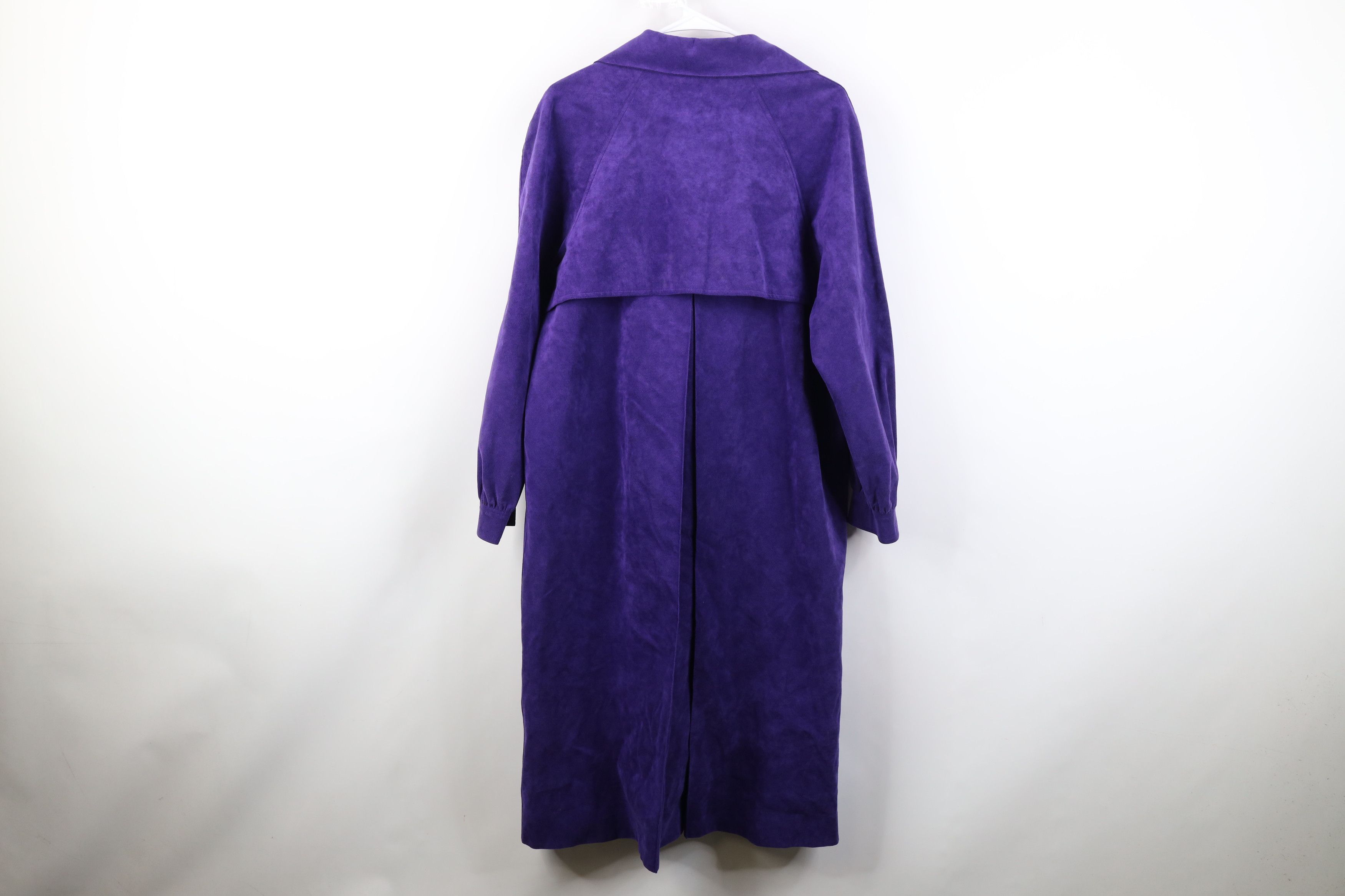 Vintage Vintage 80s 90s Streetwear Microfiber Trench Coat Jacket Size XL / US 12-14 / IT 48-50 - 14 Thumbnail