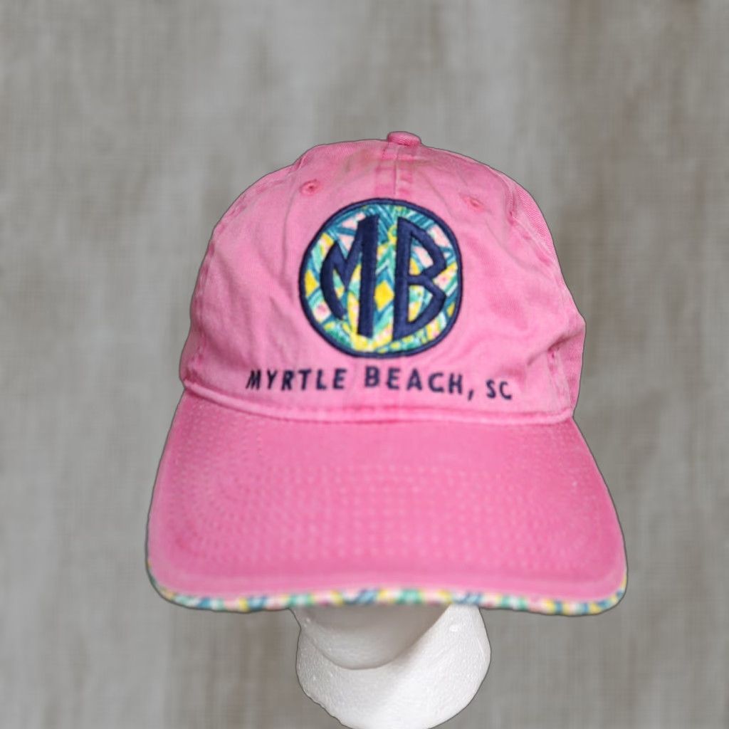 Vintage Saltwater Baseball Cap Myrtle Beach South Carolina SC Pink Womens Adjustable Adult One Size Cotton Embroidered Hat Pink 90s Casual Solid Size ONE SIZE - 1 Thumbnail