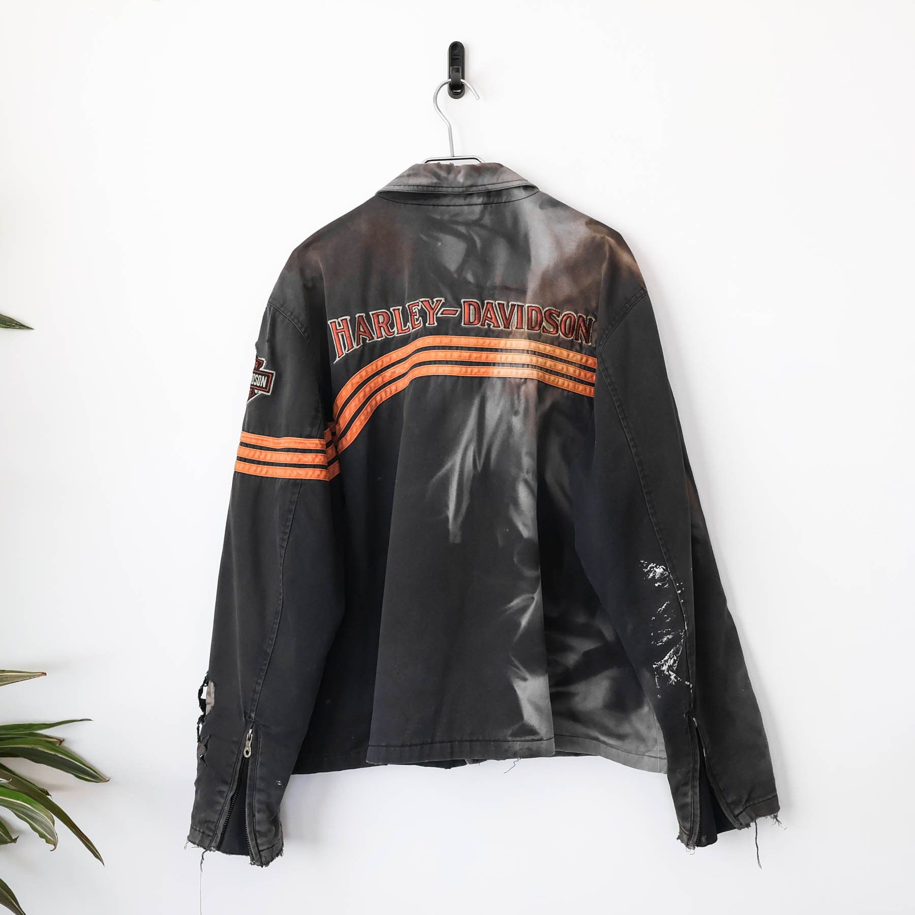 Harley Davidson Vintage Harley Davidson Logo Sun Faded Distressed Jacket Size US XL / EU 56 / 4 - 9 Thumbnail