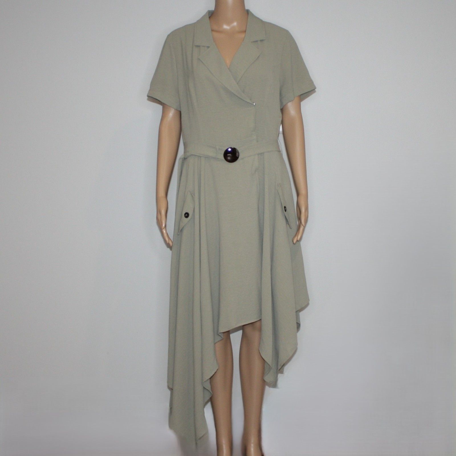 Other Chriselle x J.O.A. Asymmetrical Trench Dress MSRP $112 Size XL / US 12-14 / IT 48-50 - 7 Thumbnail