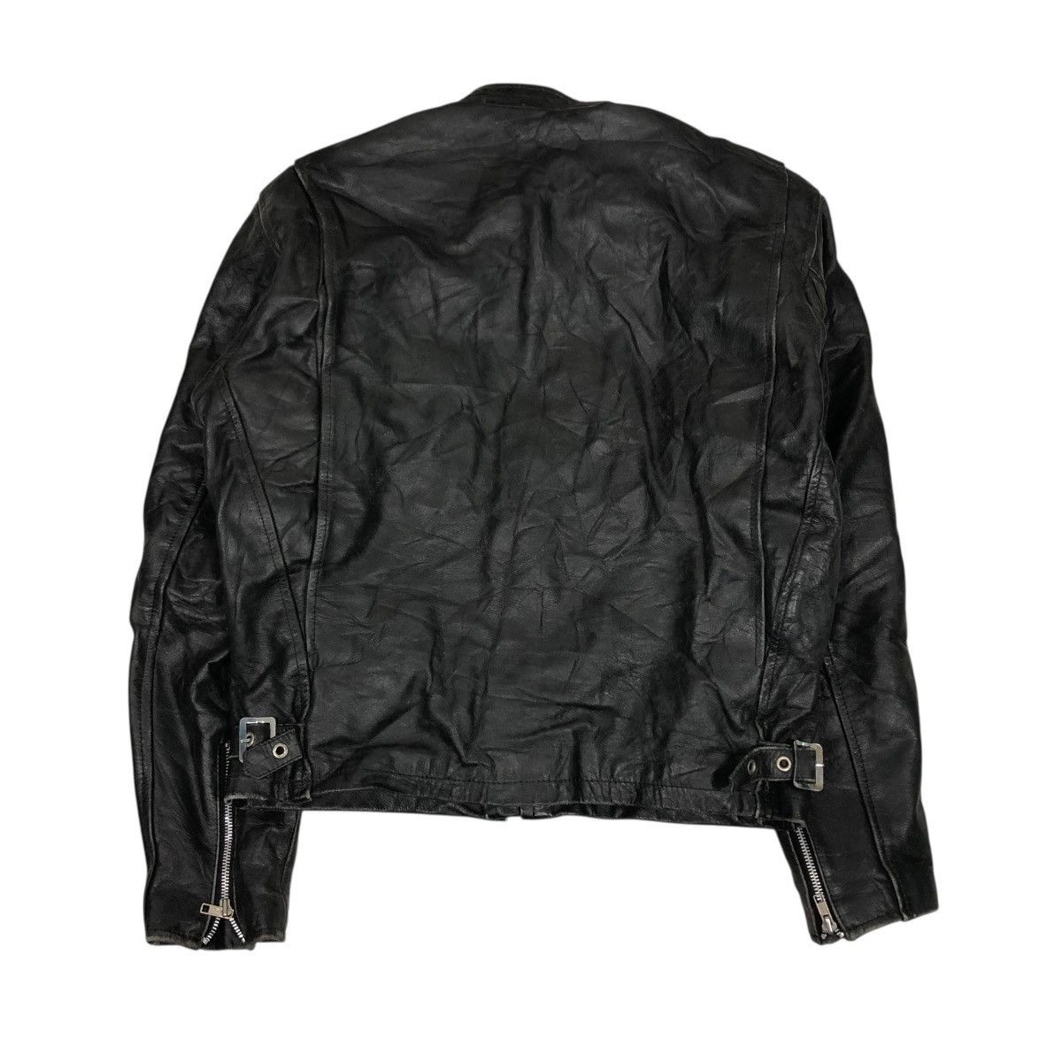 Japanese Brand 🔥VINTAGE BIKER LEATHER JACKET UNBRANDED ISSEY MIYAKE Size US M / EU 48-50 / 2 - 2 Thumbnail