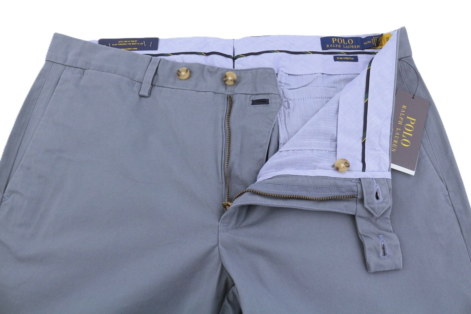 Ralph Lauren W33/L32 Blue Slim Stretch Chino Trousers 87042 Size US 33 - 4 Thumbnail