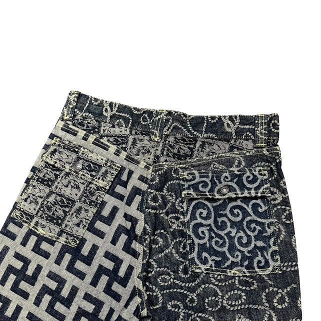 Kapital × Kapital Kountry Kapital patchwork shorts Manji- Bhudist symbol Size US 31 - 6 Thumbnail