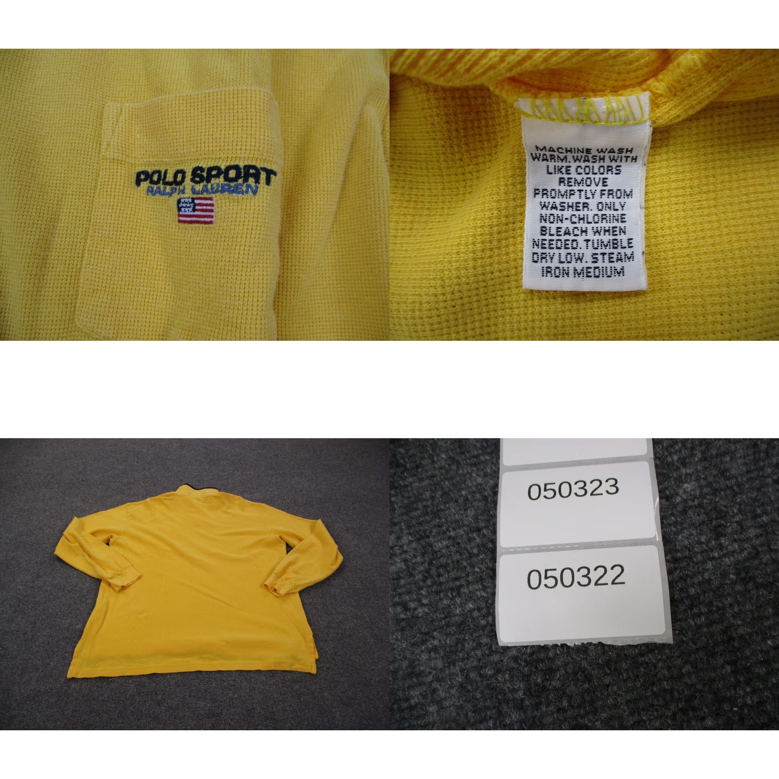 Vintage Vintage Polo Ralph Lauren Shirt Polo Mens XL Yellow Cotton Knit Logo 90s USA Classic Stretch Polo Sport Colar Spread Button Casual Size US XL / EU 56 / 4 - 8 Thumbnail