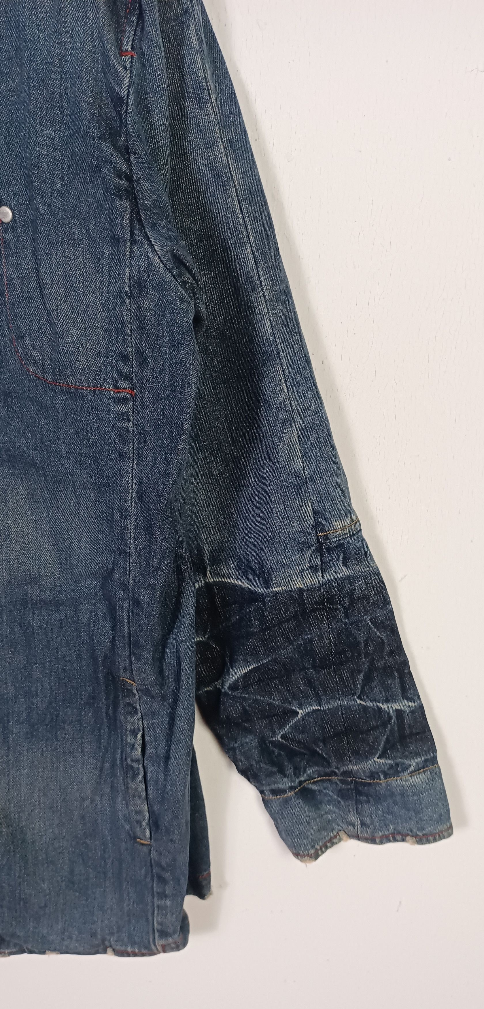Japanese Brand Vintage🔥 Power Of The People Distresed Denim Jacket Size US M / EU 48-50 / 2 - 7 Thumbnail