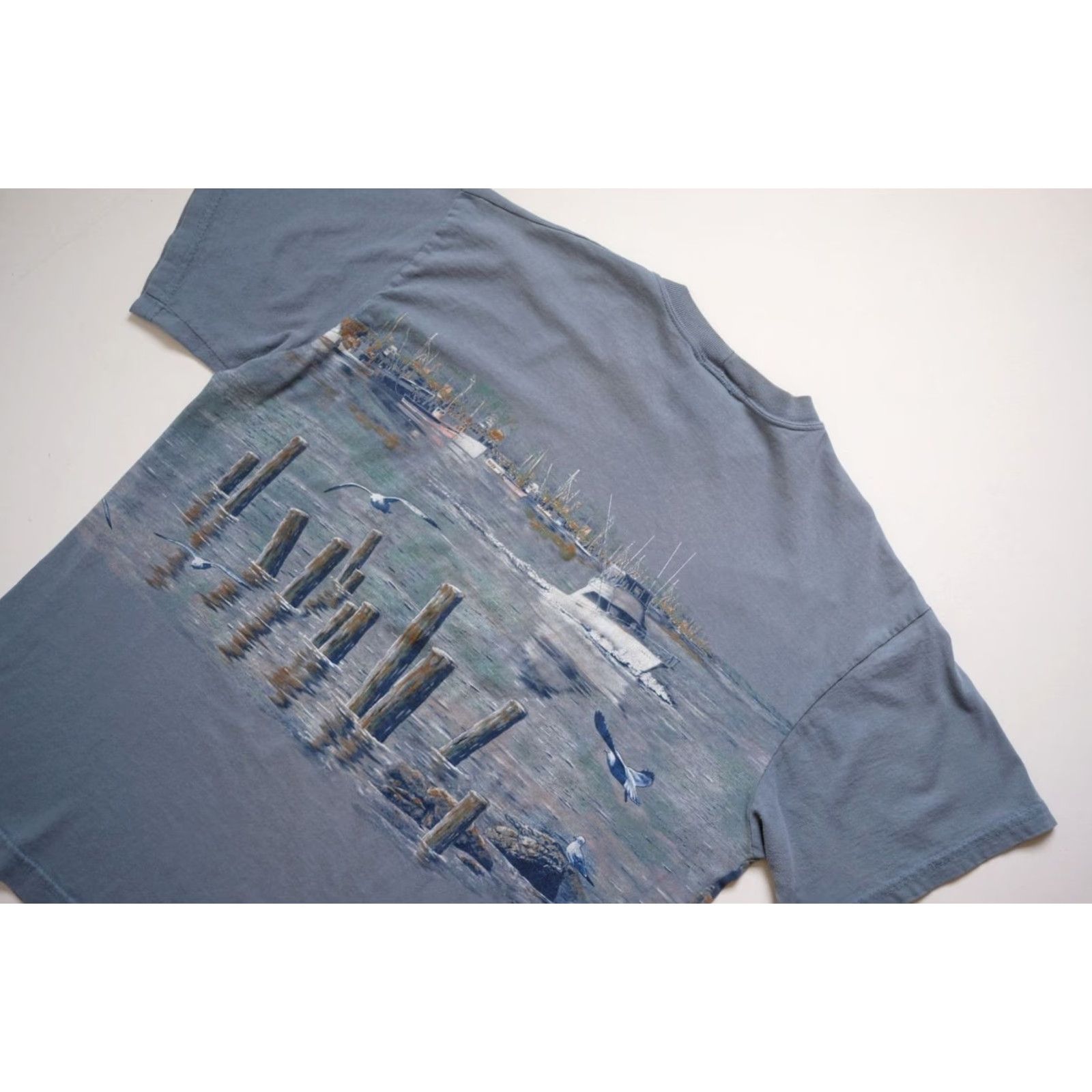 Vintage VINTAGE 90s ART UNLIMITED T-SHIRT CANADA USA MADE OUTDOOR FISHING AOP BLUE XL Mens Size US XL / EU 56 / 4 - 5 Thumbnail