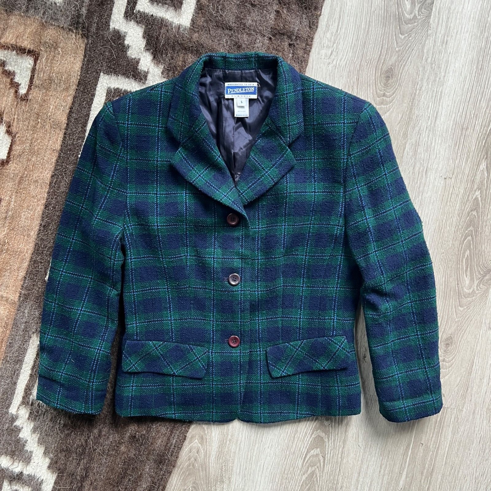 Pendleton Pendleton USA Made Wool Tartan Plaid Blazer 9577AC Size M / US 6-8 / IT 42-44 - 1 Thumbnail