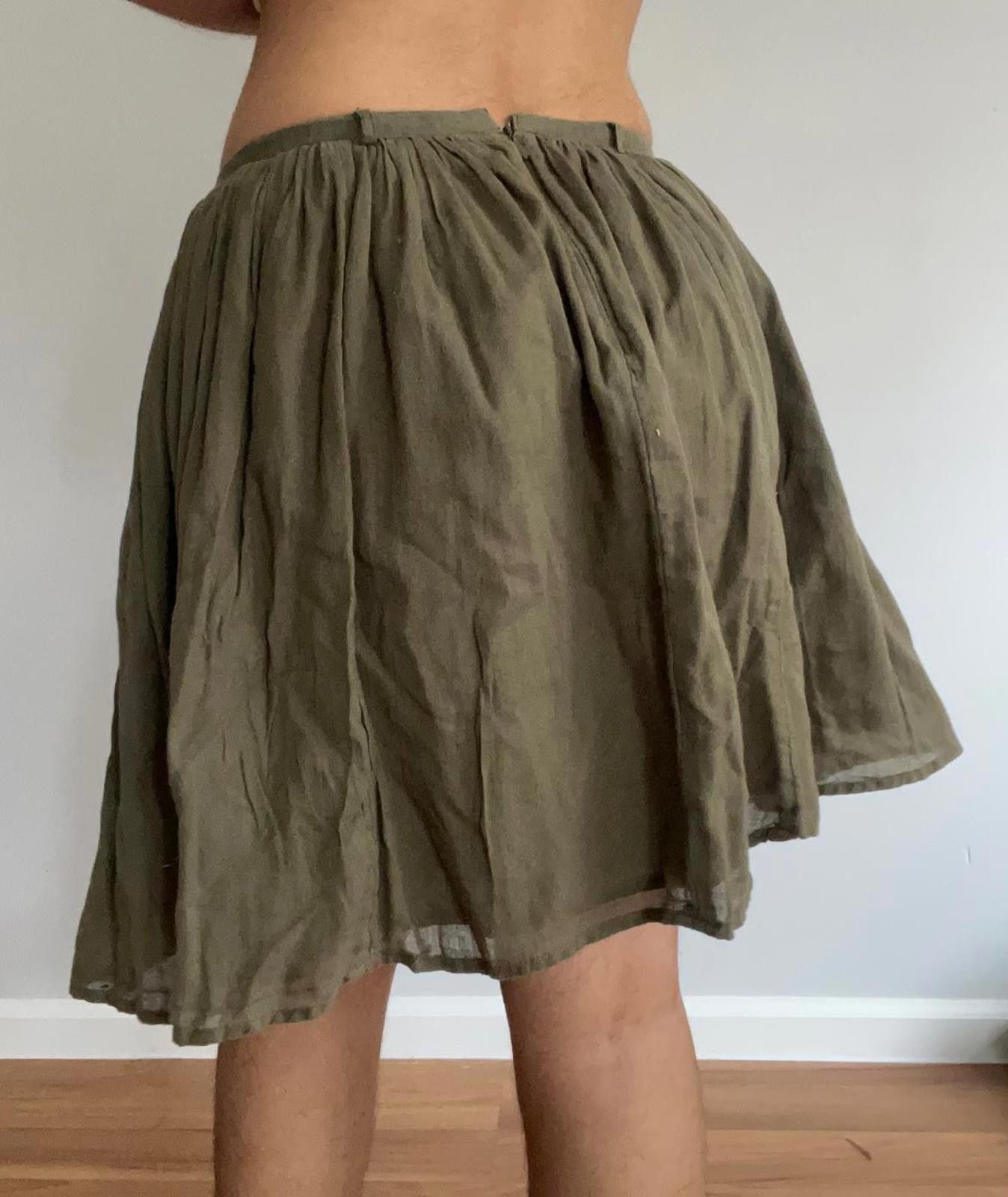 Other Women’s small cotton forest green skirt Size 28" / US 6 / IT 42 - 4 Thumbnail
