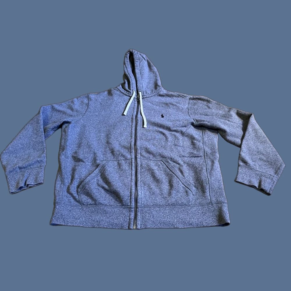 Polo Ralph Lauren Polo Ralph Lauren Full Zip Hoodie Men’s XL Gray Thermal-Lined Hood Hoodie, Logo, Zip, Pockets, Fleece, Cotton Blend, Polyester, Gray, Regular Mens Size US XL / EU 56 / 4 - 1 Thumbnail