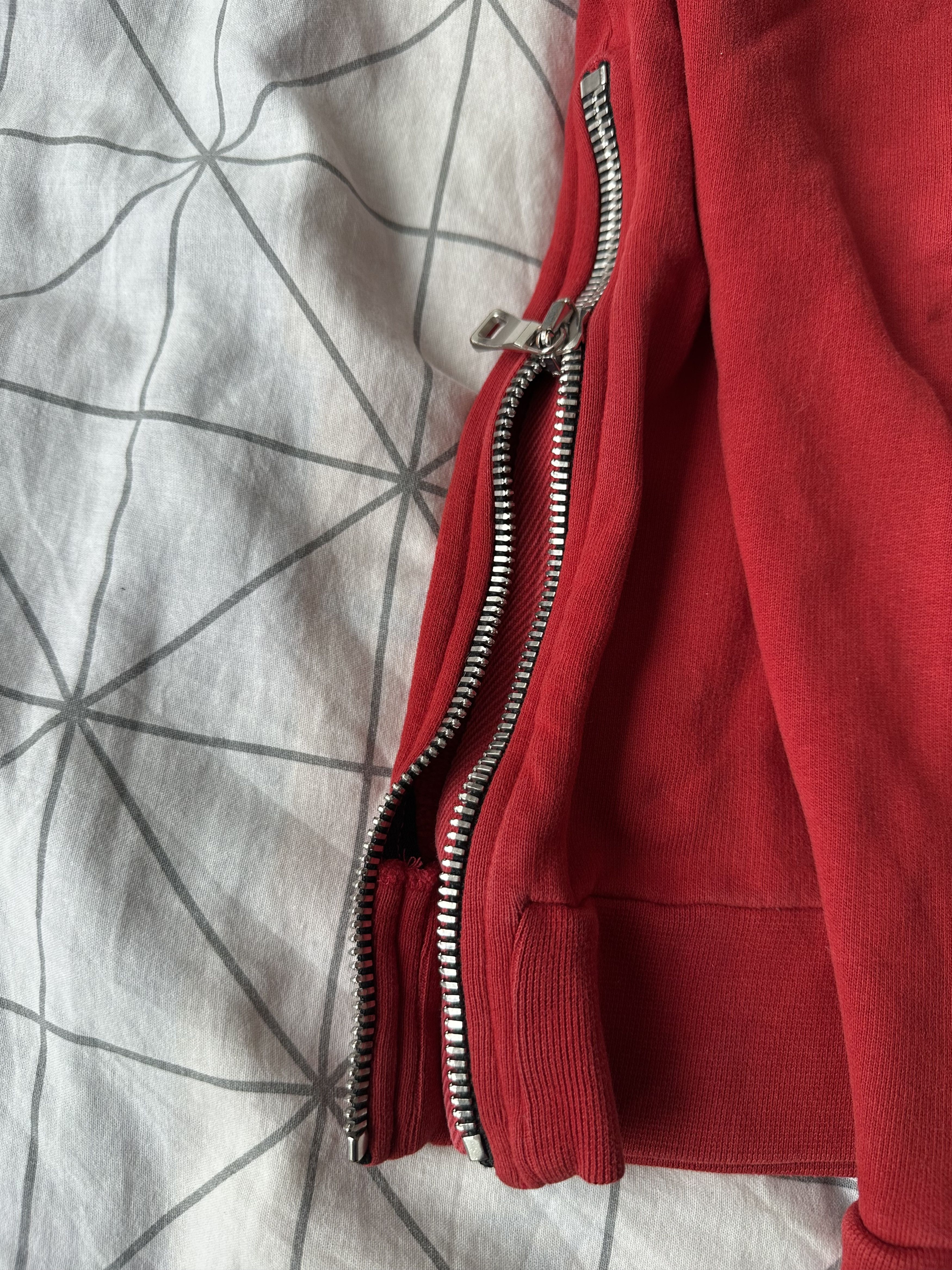 Balmain FW16 Balmain Zipped-Up Hoodie Red Oliver Rousteing Era Size US XXL / EU 58 / 5 - 3 Thumbnail