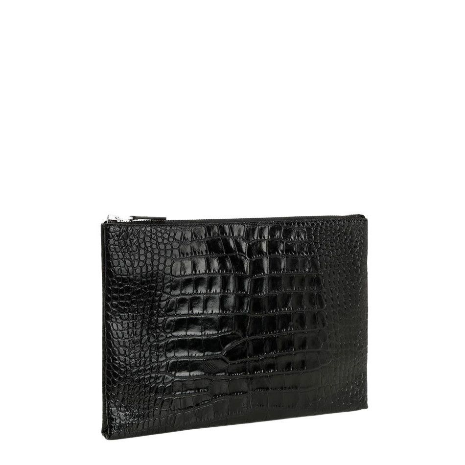 Tom Ford TOM FORD Black Embossed Leather Clutch Bag New & Authentic Size ONE SIZE - 3 Thumbnail
