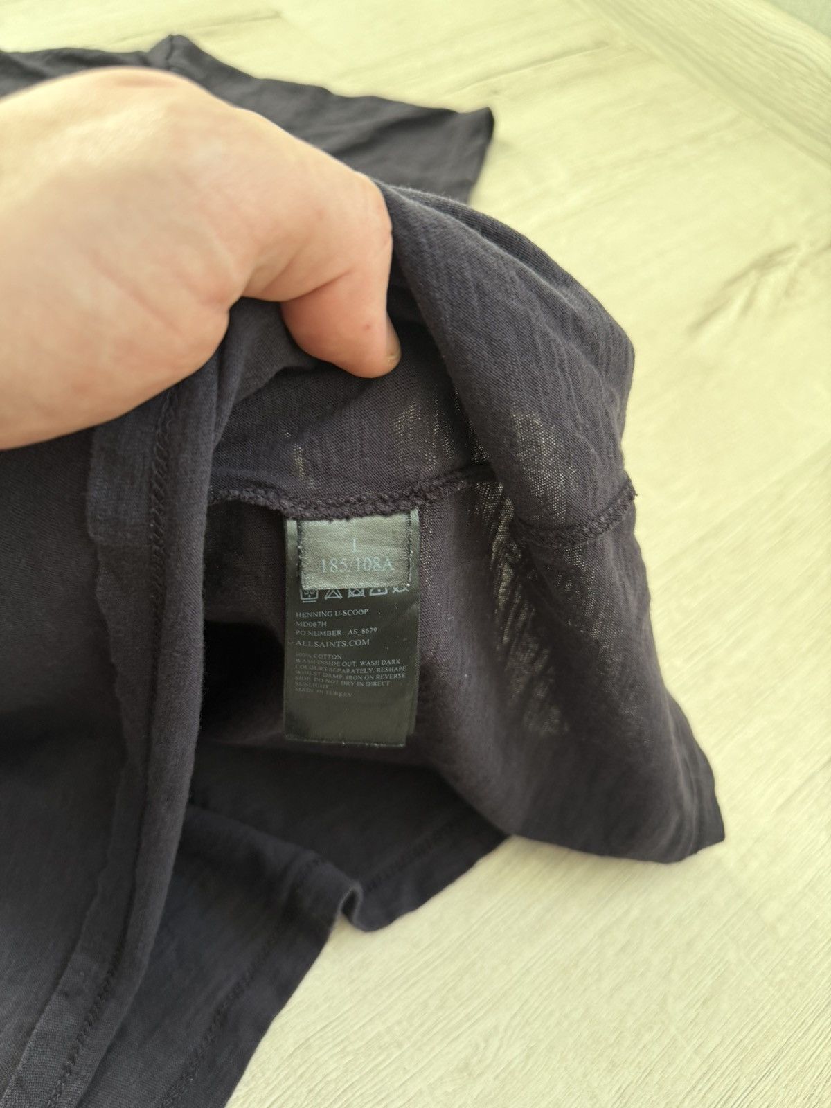 Japanese Brand Allsaints Basic T-shirt Minimalistic Like Rick Owens Y2k Size US L / EU 52-54 / 3 - 6 Thumbnail