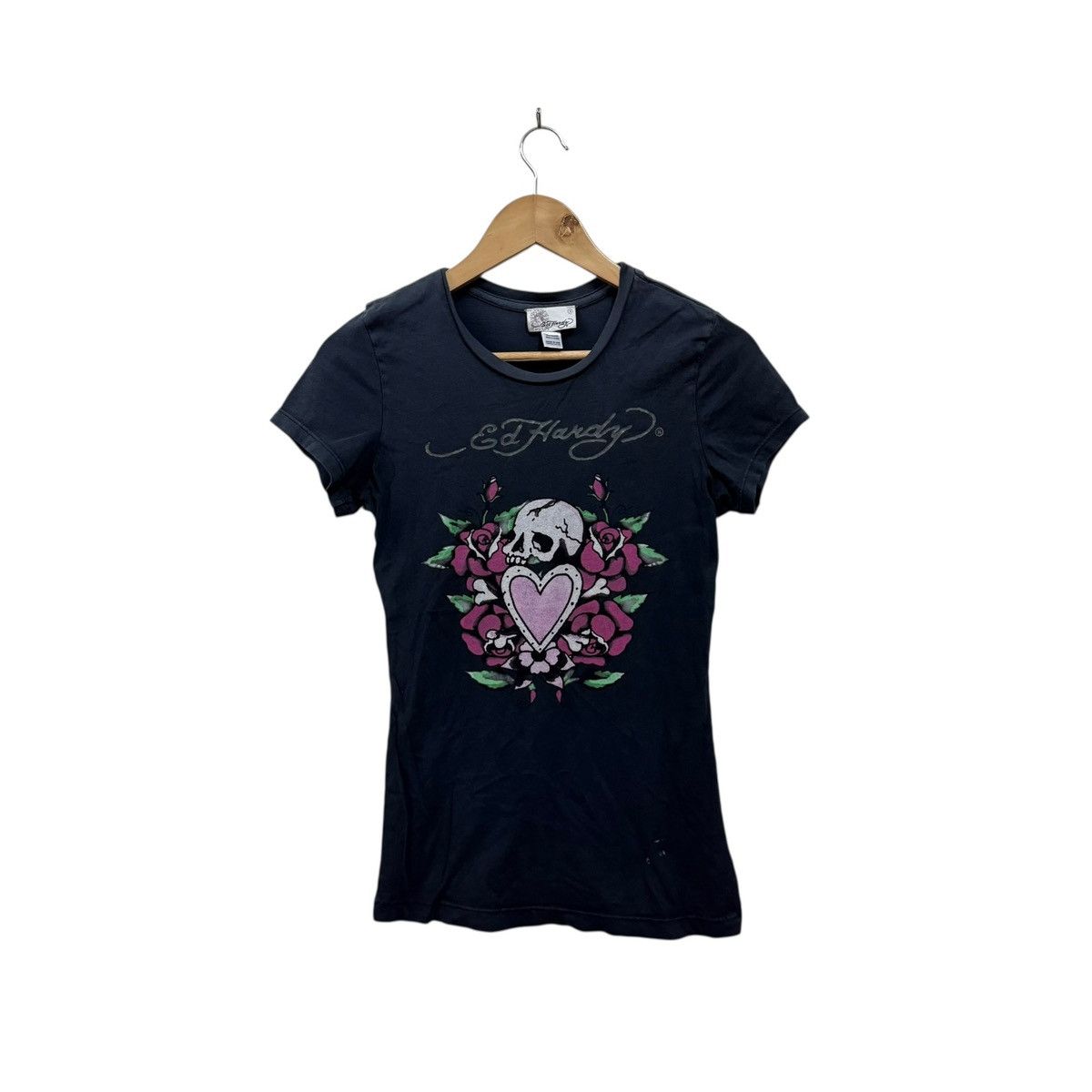 Ed Hardy Ed Hardy Skull Love Tshirt Size XS / US 0-2 / IT 36-38 - 1 Thumbnail