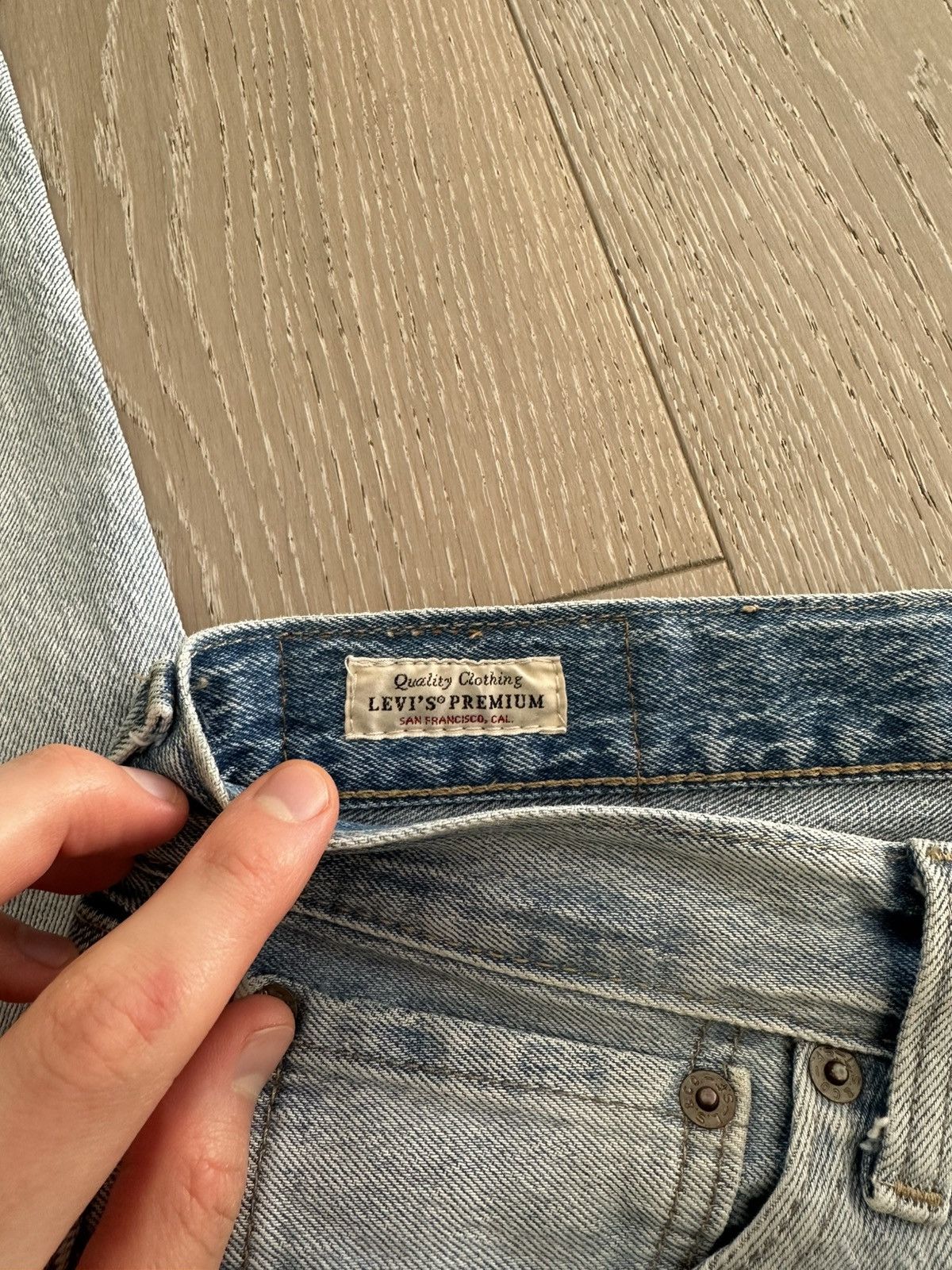 Levi's Levi’s 501 Denim Regular Fit Jeans Light Blue 32x34 Size US 32 / EU 48 - 6 Thumbnail