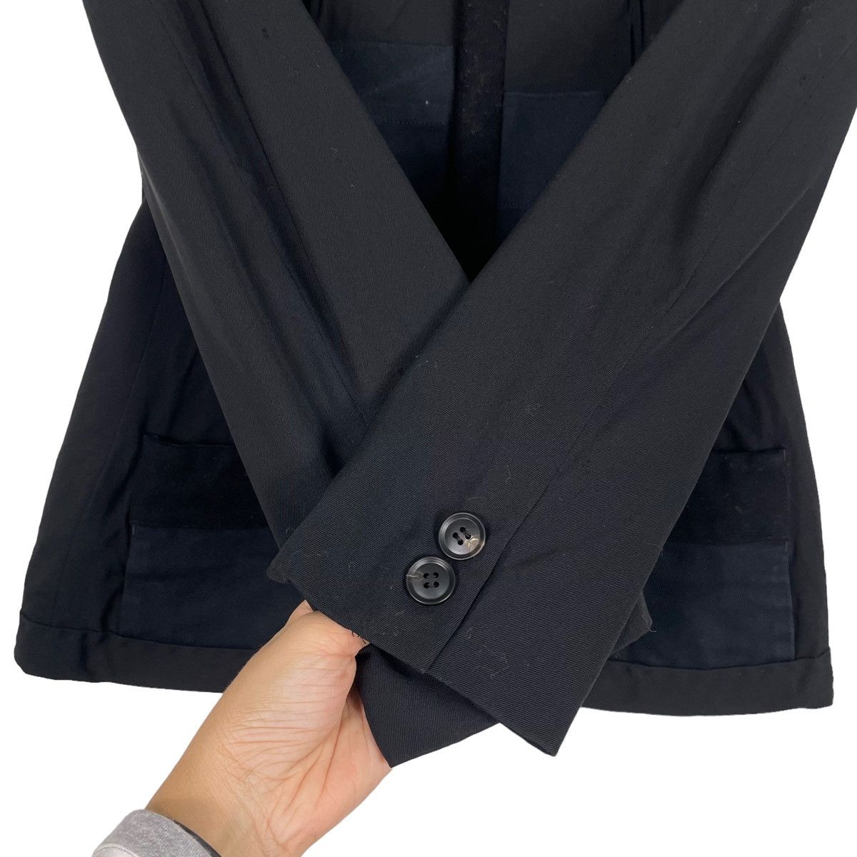 Yohji Yamamoto 💥AW04 YOHJI YAMAMOTO BUTTONLESS RUNAWAY JACKET Size S / US 4 / IT 40 - 12 Thumbnail