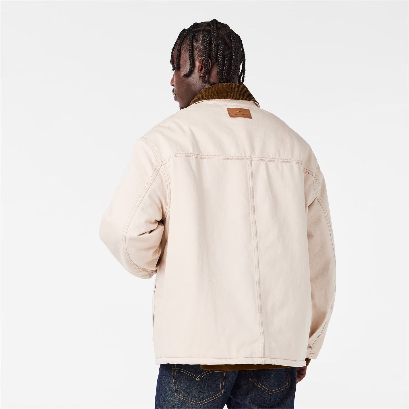 AMI o1g2r1mq0326 Worker Field Jacket in Ecru Size US XL / EU 56 / 4 - 4 Thumbnail