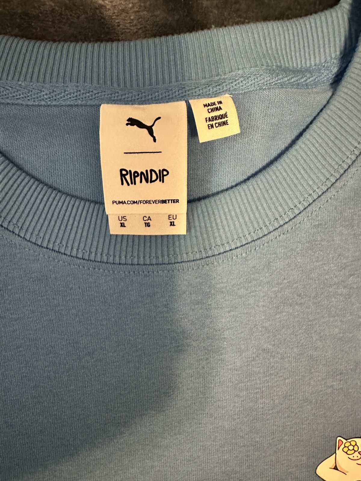 Puma × RIPNDIP Puma x Ripndip Collab T-Shirt - Men’s Size XL - Gently Used Size US XL / EU 56 / 4 - 3 Thumbnail