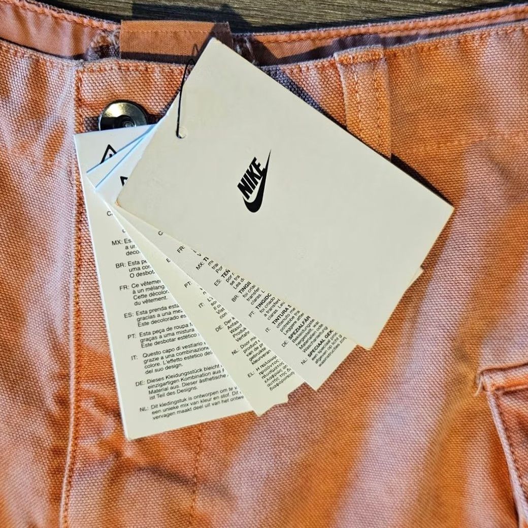 Nike Nike Cargo Shorts Mens 34 Orange Cotton 6" Inseam NEW Life Canvas FZ6571-225 Size US 34 / EU 50 - 4 Thumbnail