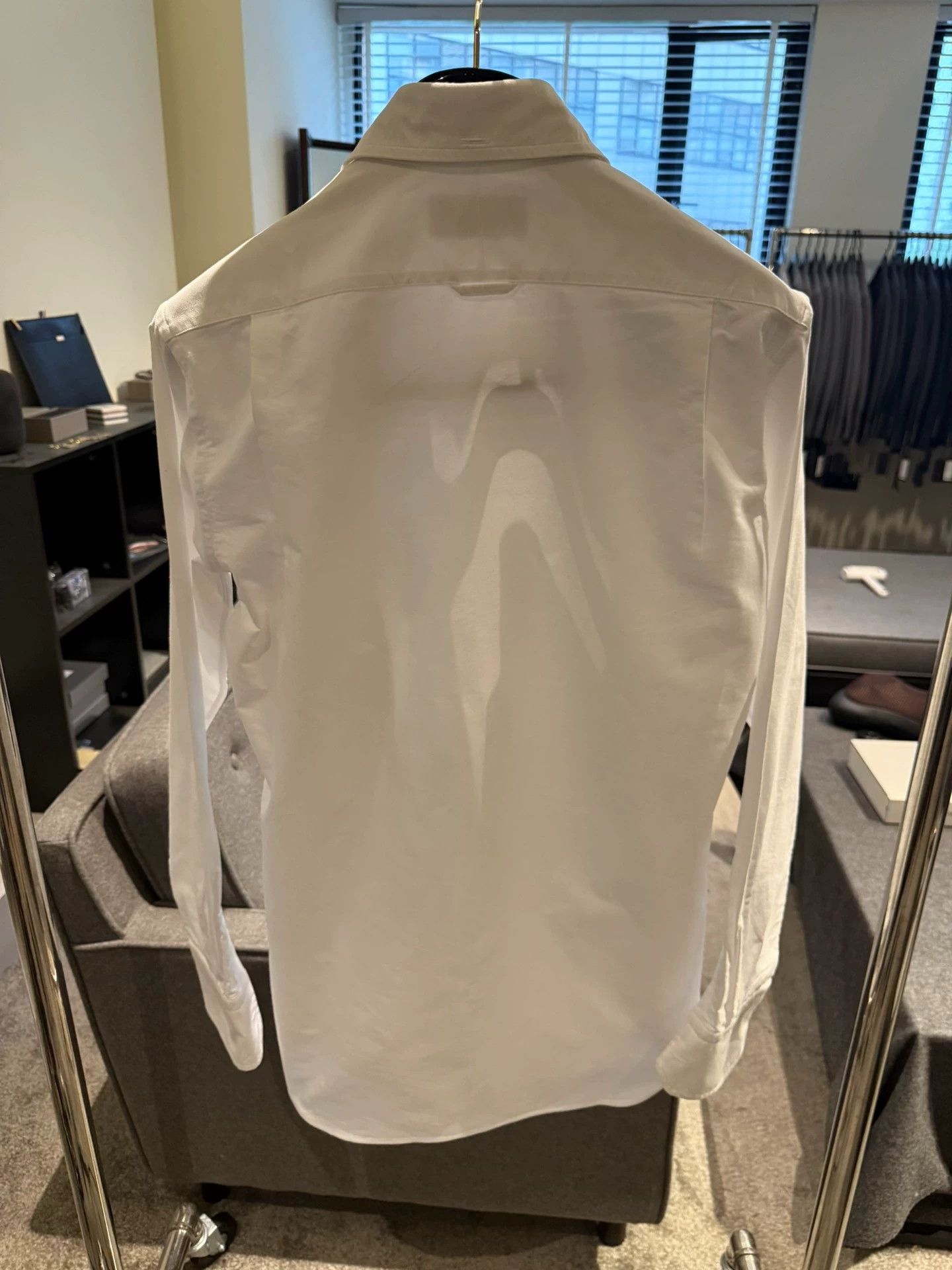 Thom Browne Thom Browne Color-Blocked Placket Oxford Shirt White 2 Size US M / EU 48-50 / 2 - 2 Thumbnail